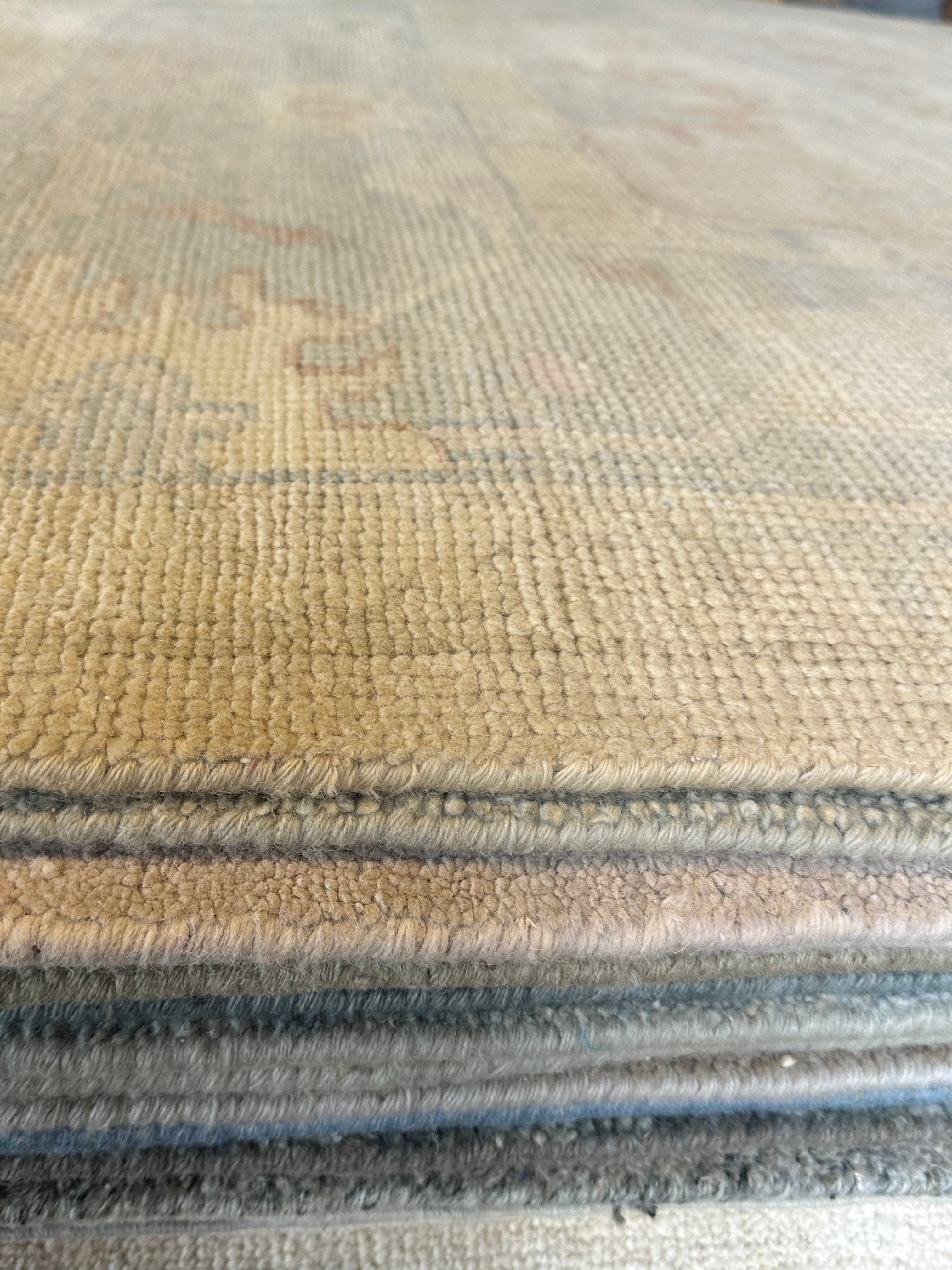 Becca 10x14 Cream Hand-Knotted Oushak Rug