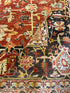 Paula Marshall 9x11.9 Red Hand-Knotted Oushak