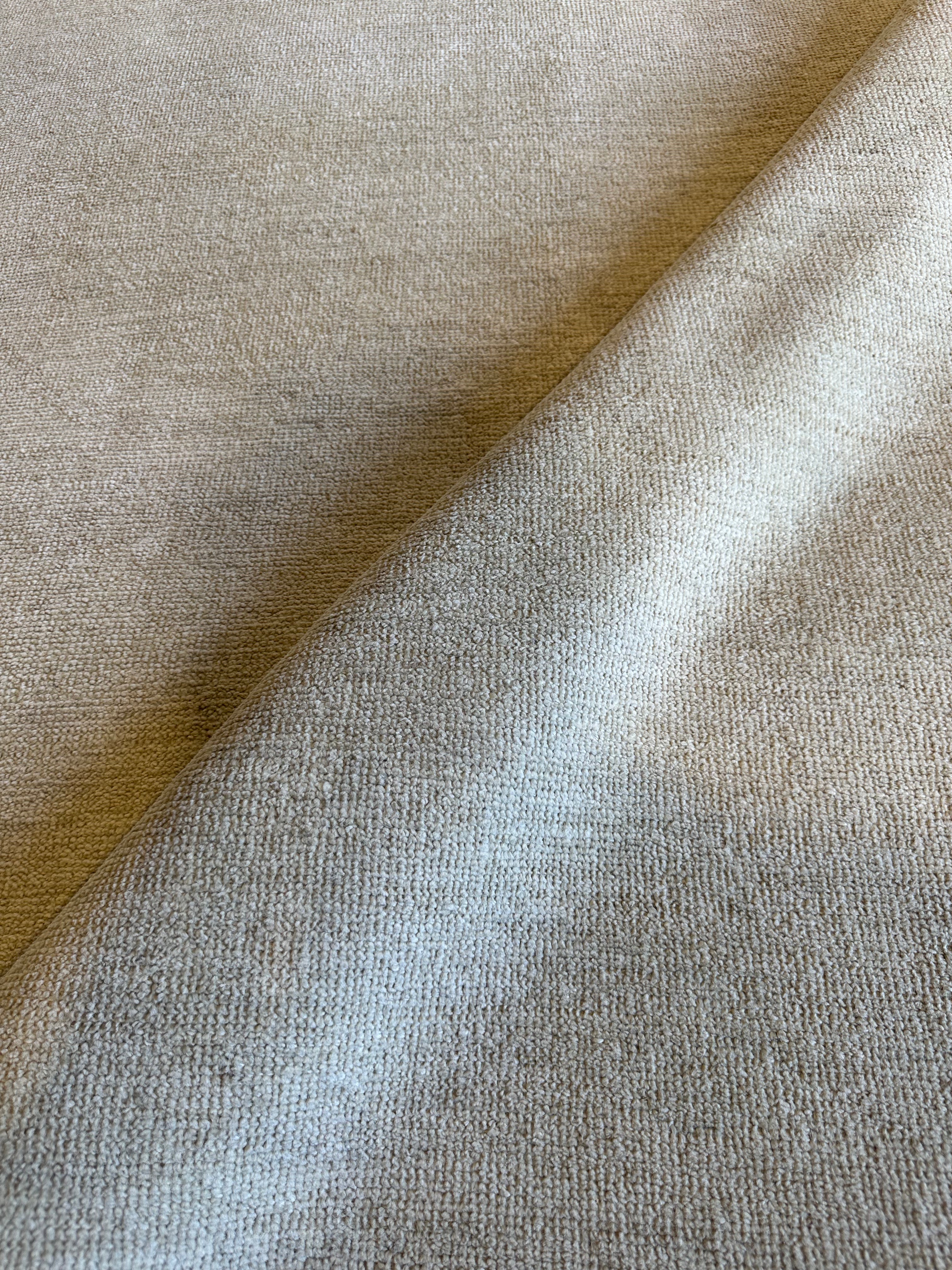 Ginger 10.1x13.4 Cream Hand-Knotted Oushak Rug