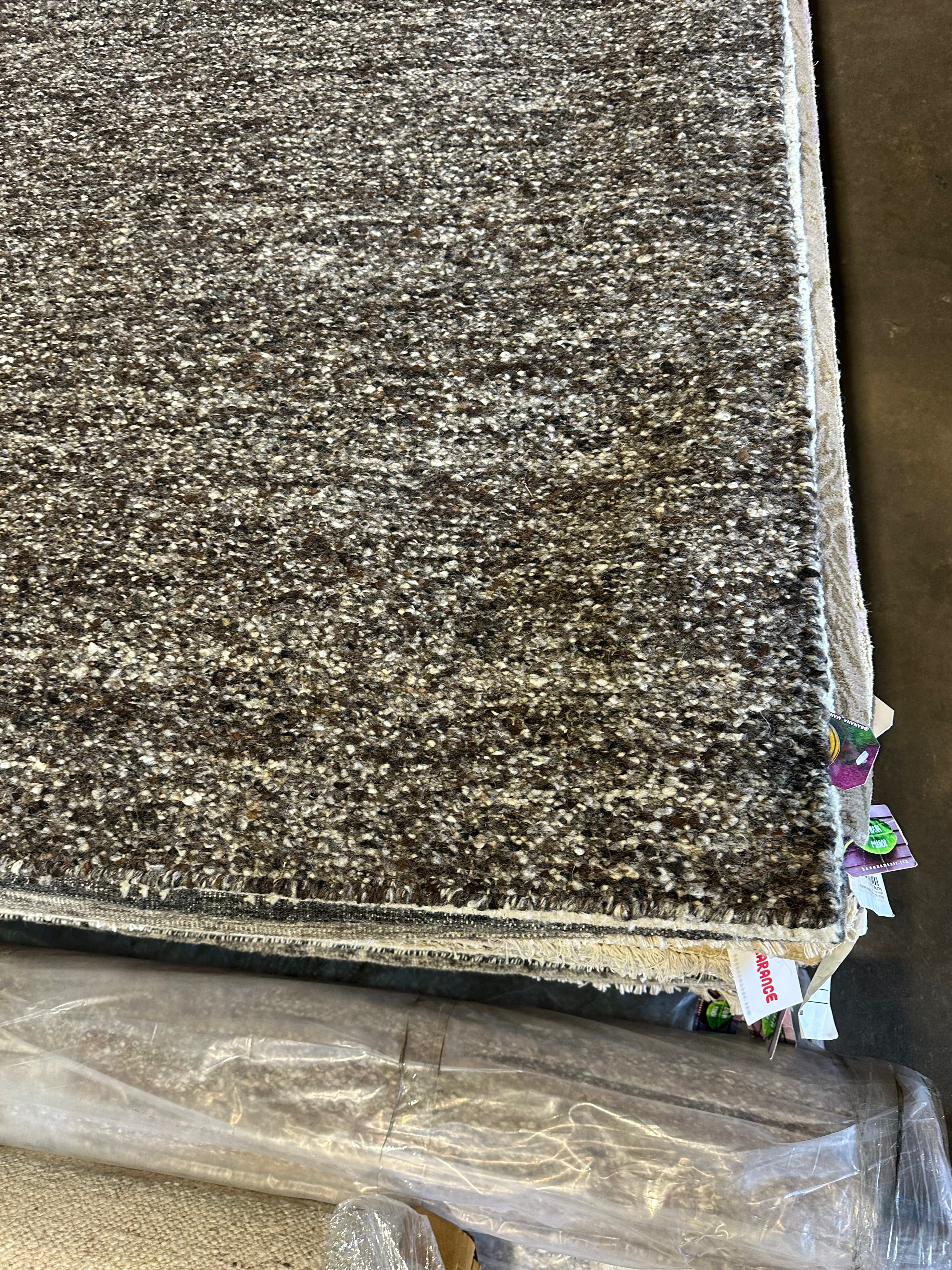 Dominic Fike Charcoal Handwoven Modern Durrie Rug (Multiple Sizes)