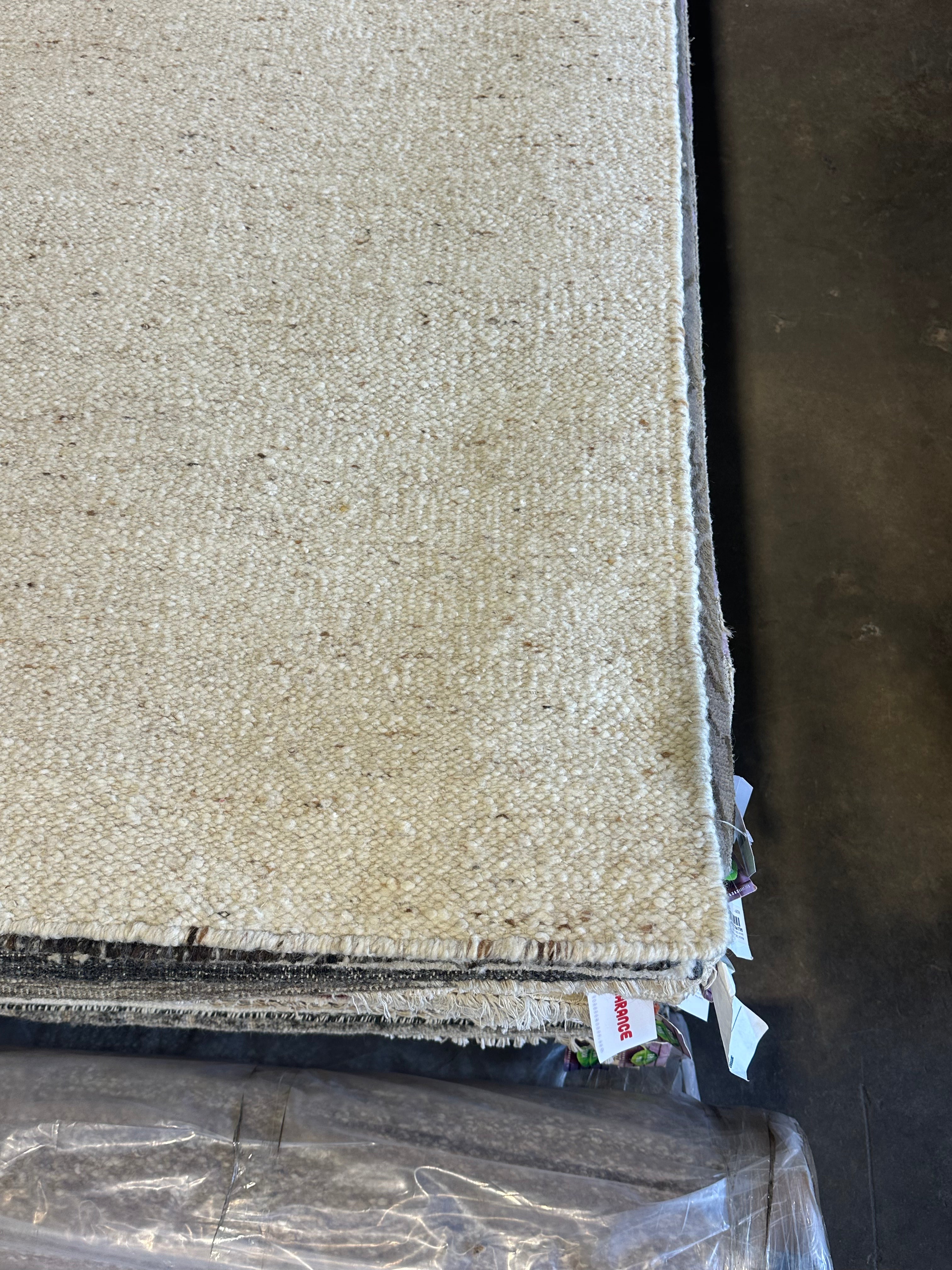 Austin Abrams Cream Handwoven Modern Durrie Rug (Multiple Sizes)