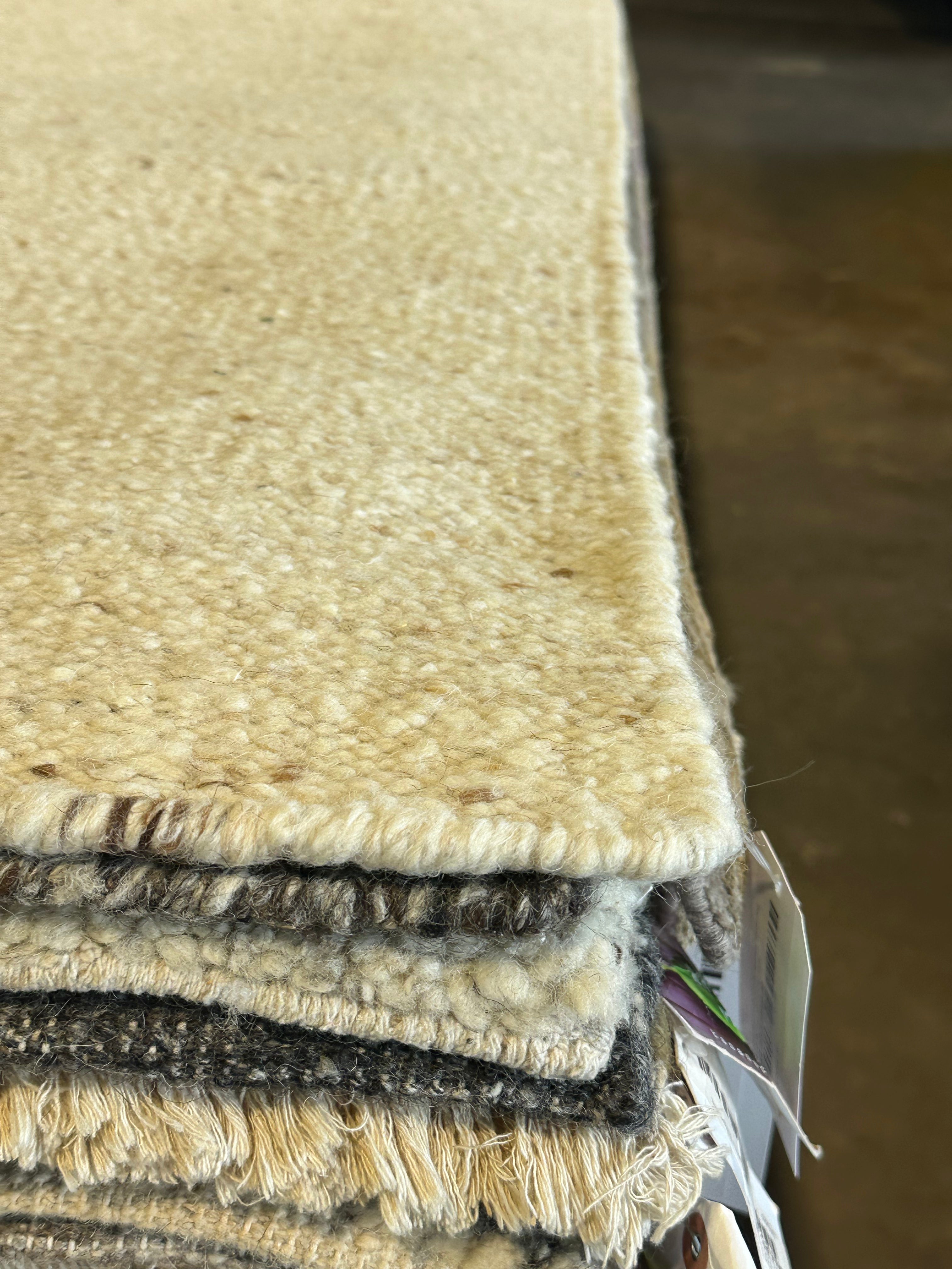 Austin Abrams Cream Handwoven Modern Durrie Rug (Multiple Sizes)
