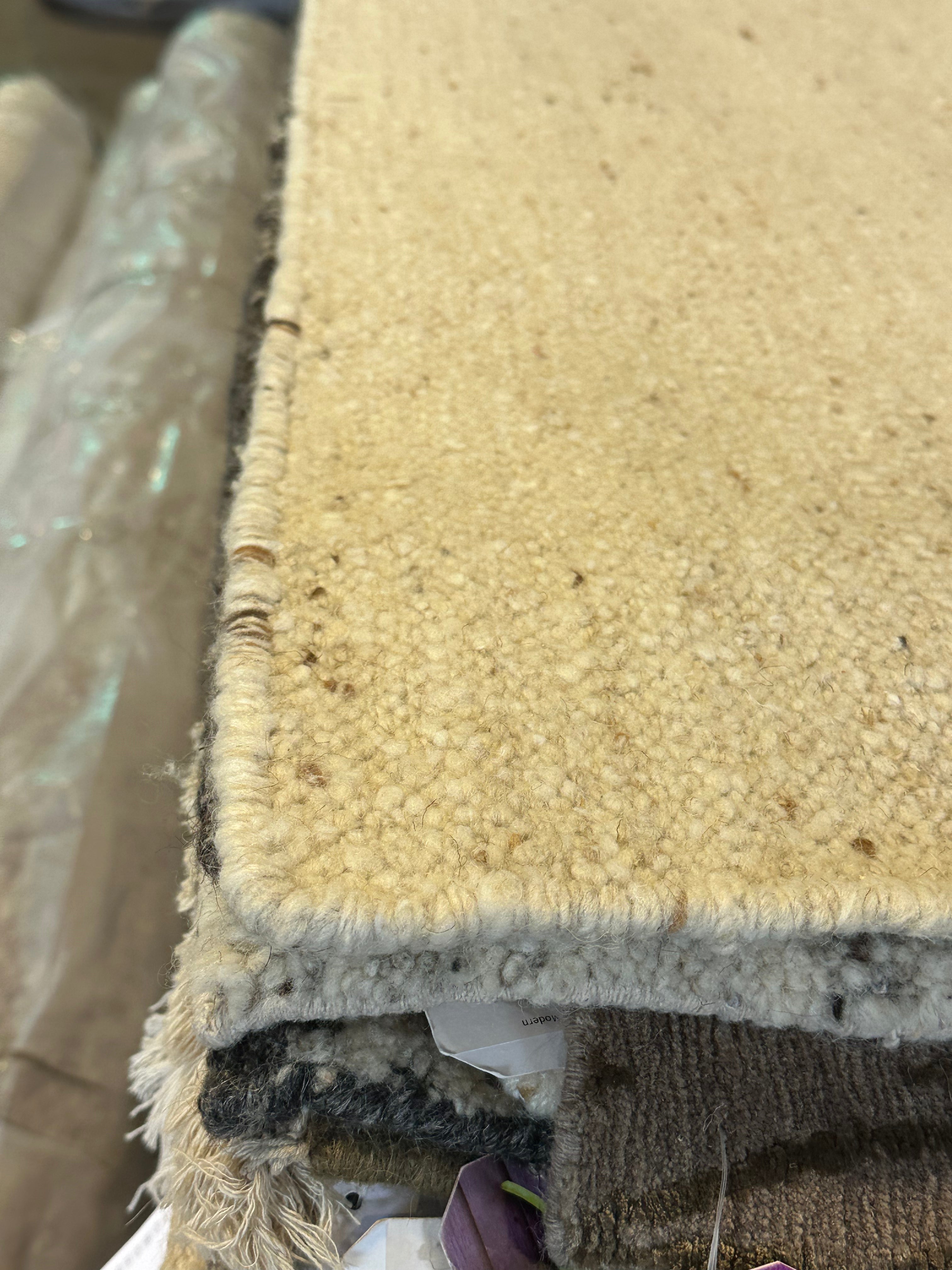 Austin Abrams Cream Handwoven Modern Durrie Rug (Multiple Sizes)
