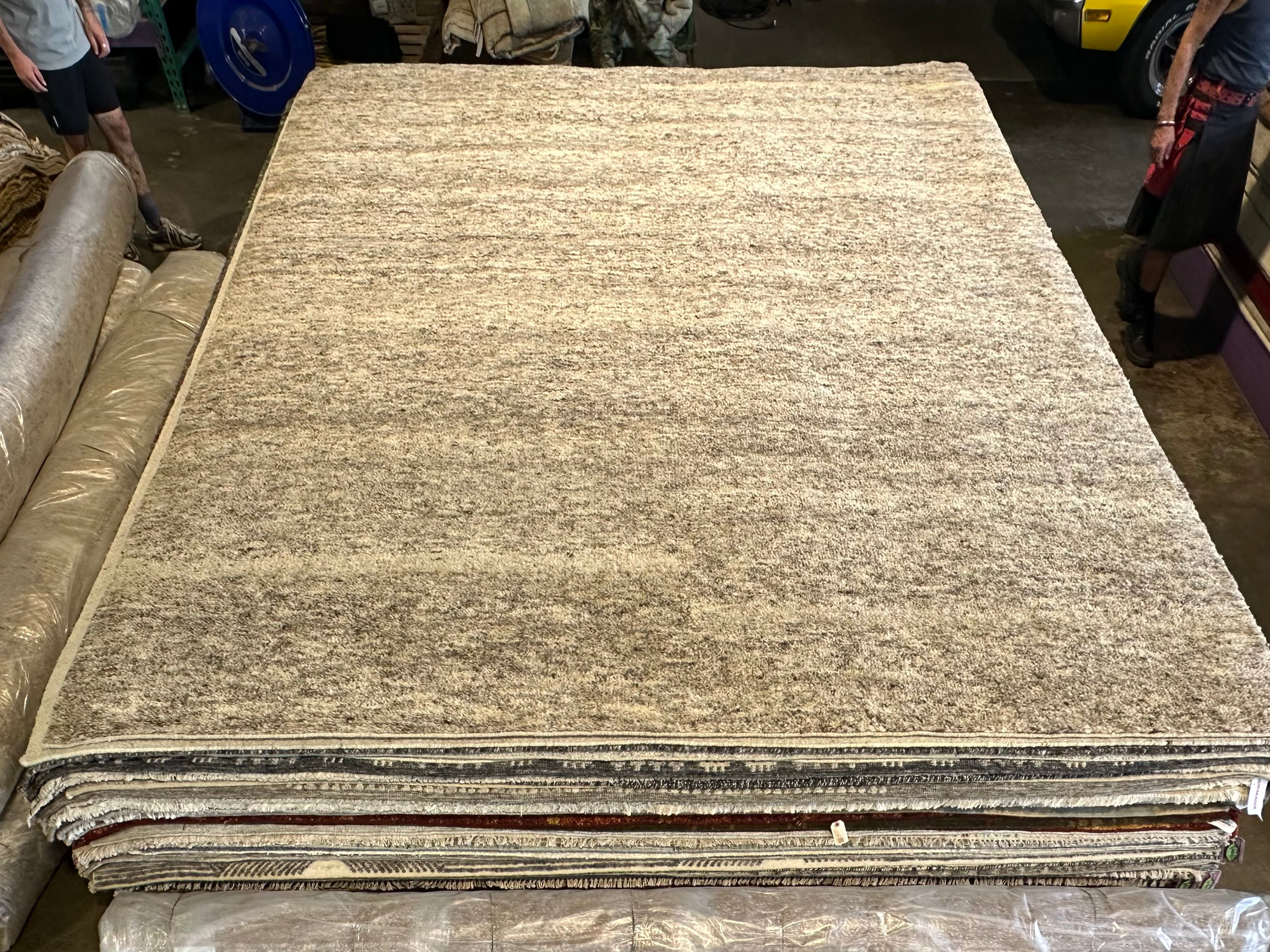 Cal Jacobs Grey Handwoven Modern Durrie Rug (Multiple Sizes)