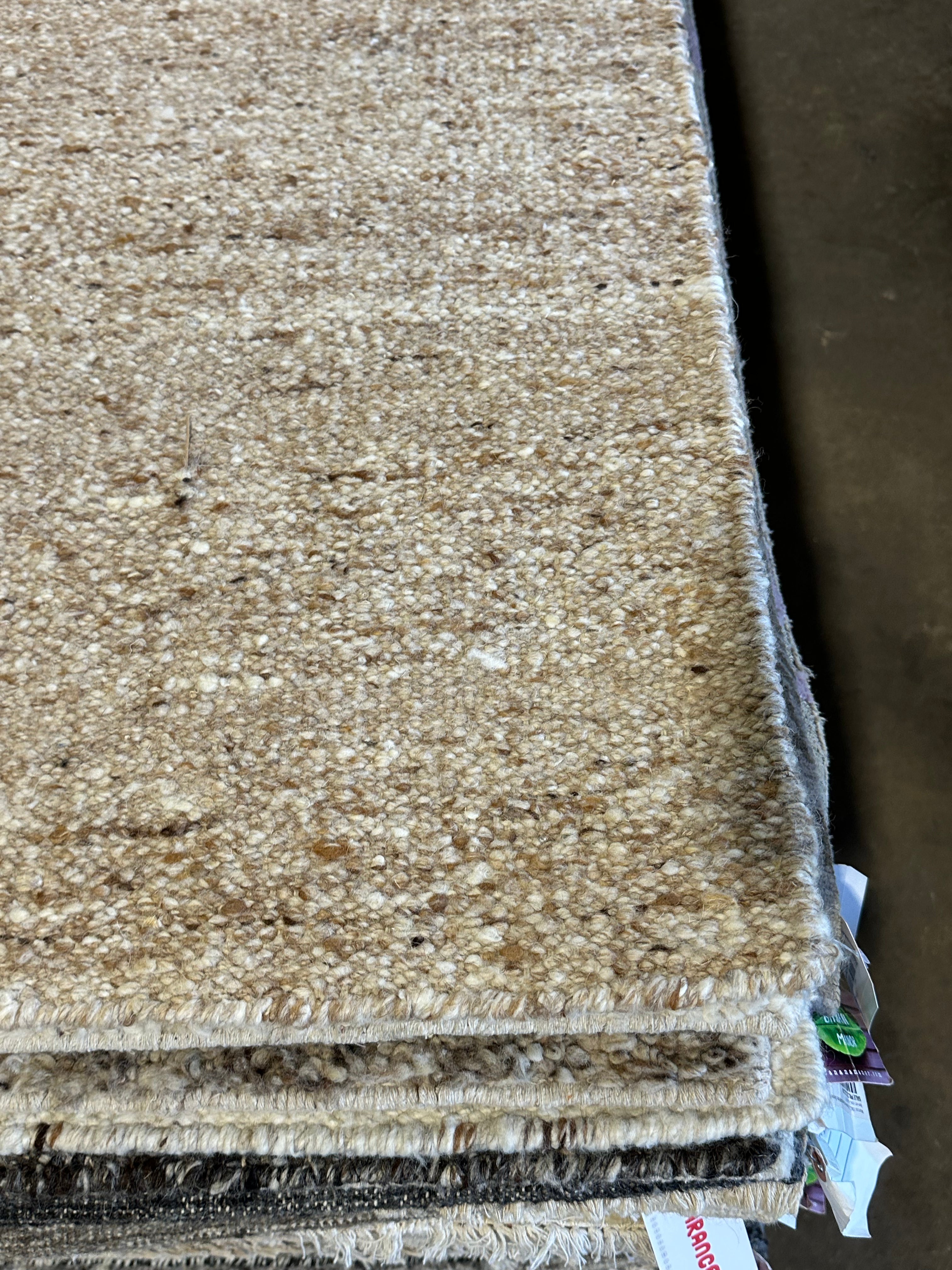 Ali Muhammad Light Brown Handwoven Modern Durrie Rug (Multiple Sizes)