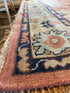 Tracy Murdock 8x10 Rust and Light Green Hand-Knotted Oushak Rug