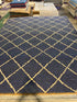 Deidre Lang 8x10 Loop Blue Durrie Rug