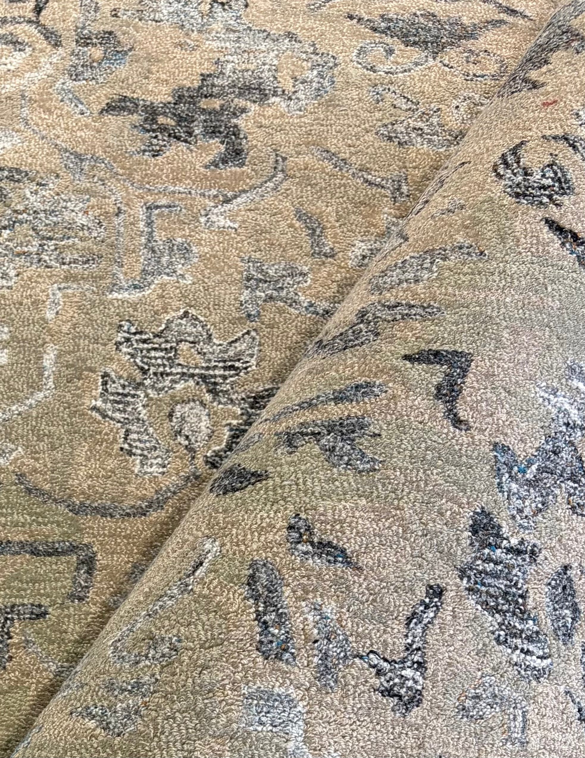 Gwili Andre 8x11 Grey and Dark Grey Hand-Tufted Rug