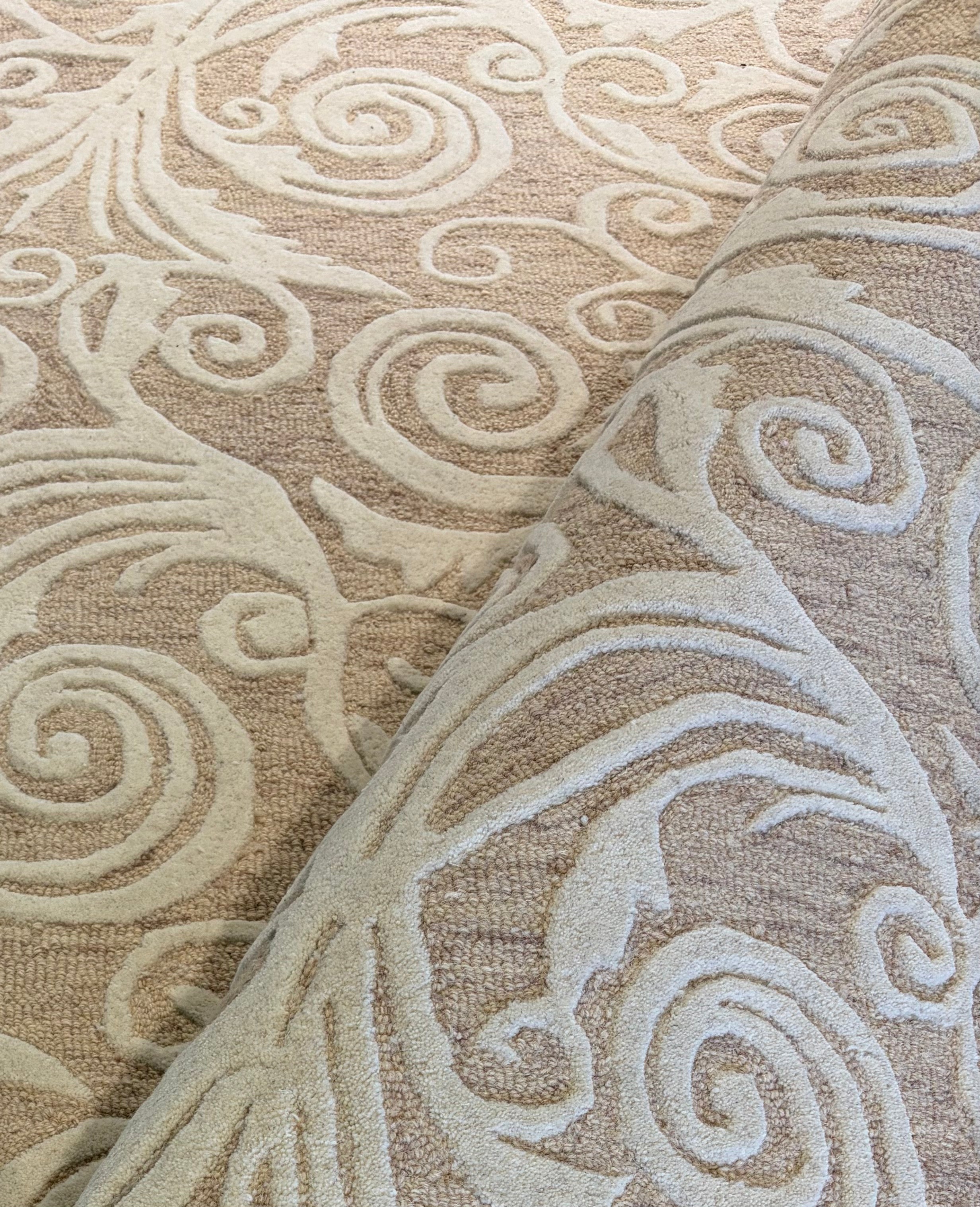 Rhea Hand-Tufted Wool Natural Golden Floral (Multiple Sizes)