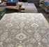 Say No to Negative Energy 8x10 Light Brown and Ivory Hand-Tufted Rug