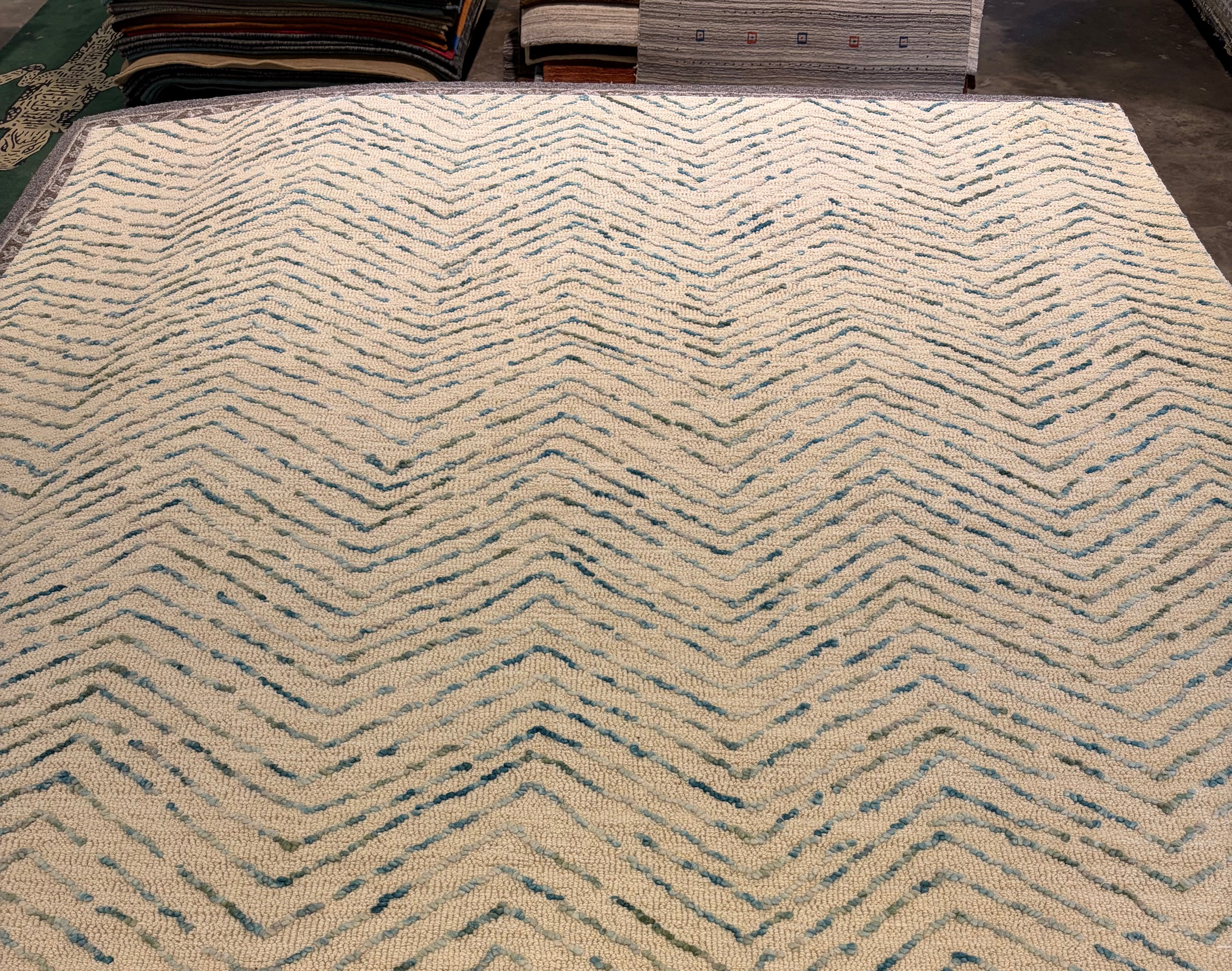 David Dencik 7.9x9.9 Grey Mix Hand-Tufted Rug