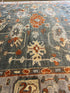 Daniella 9x12 Grey and Light Blue Hand-Knotted Oushak Rug
