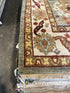 Virginia Tupker 8x10.6 Gren and Ivory Hand-Knotted Oushak Rug