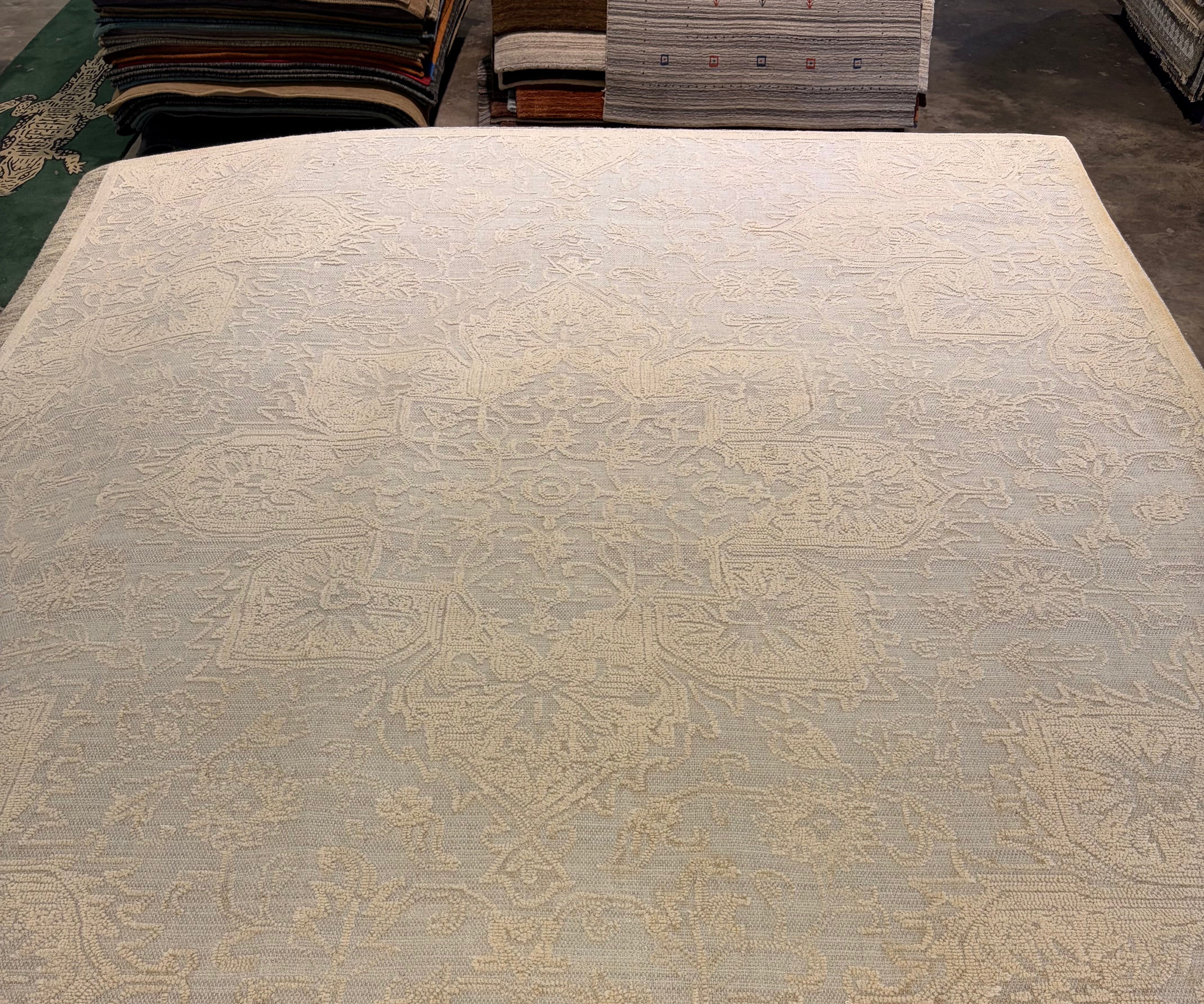 Shane Sweet 8x10 Hand-Tufted Beige Jacquard