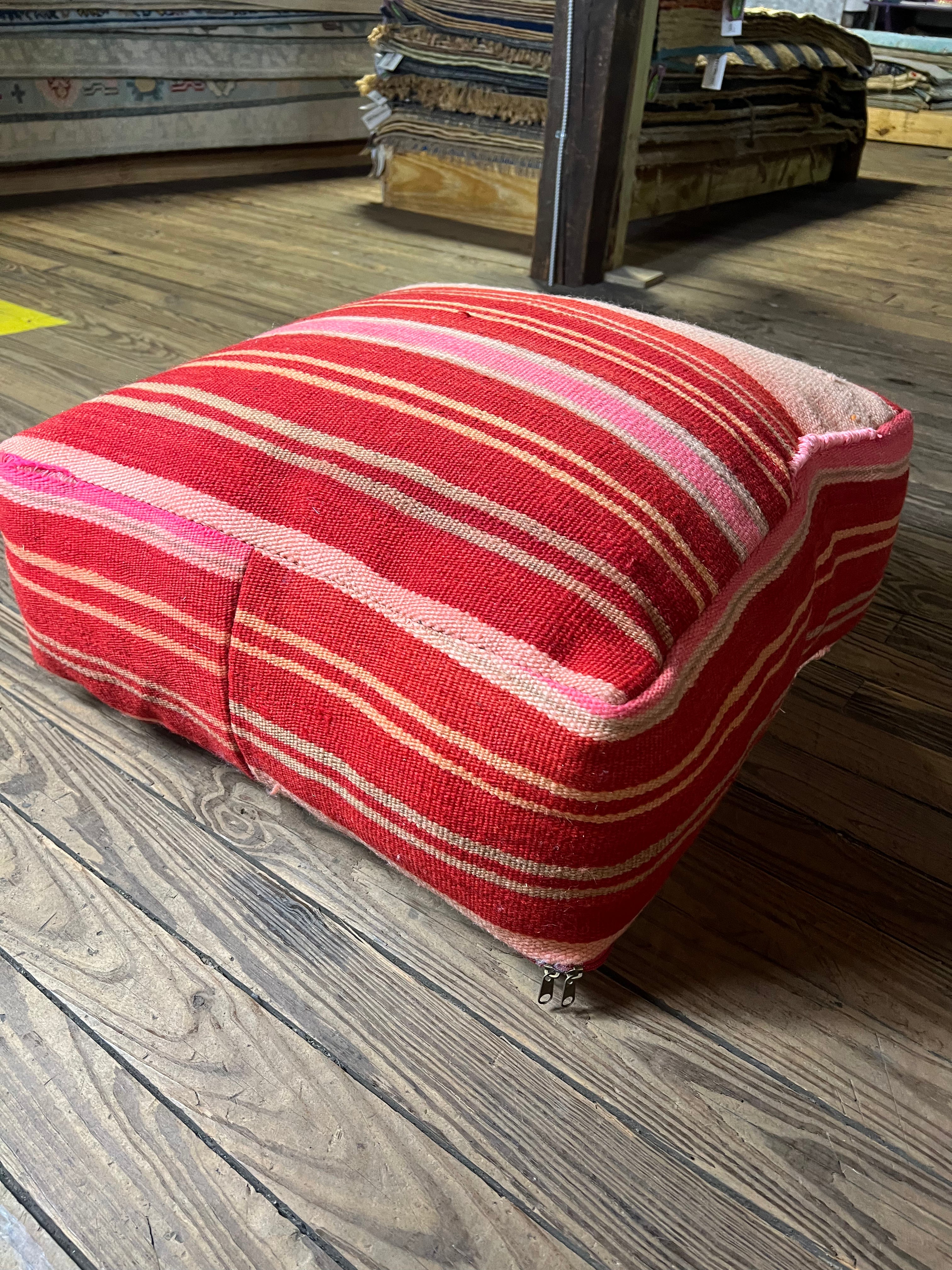 Moroccan Floor Cushion Red 1