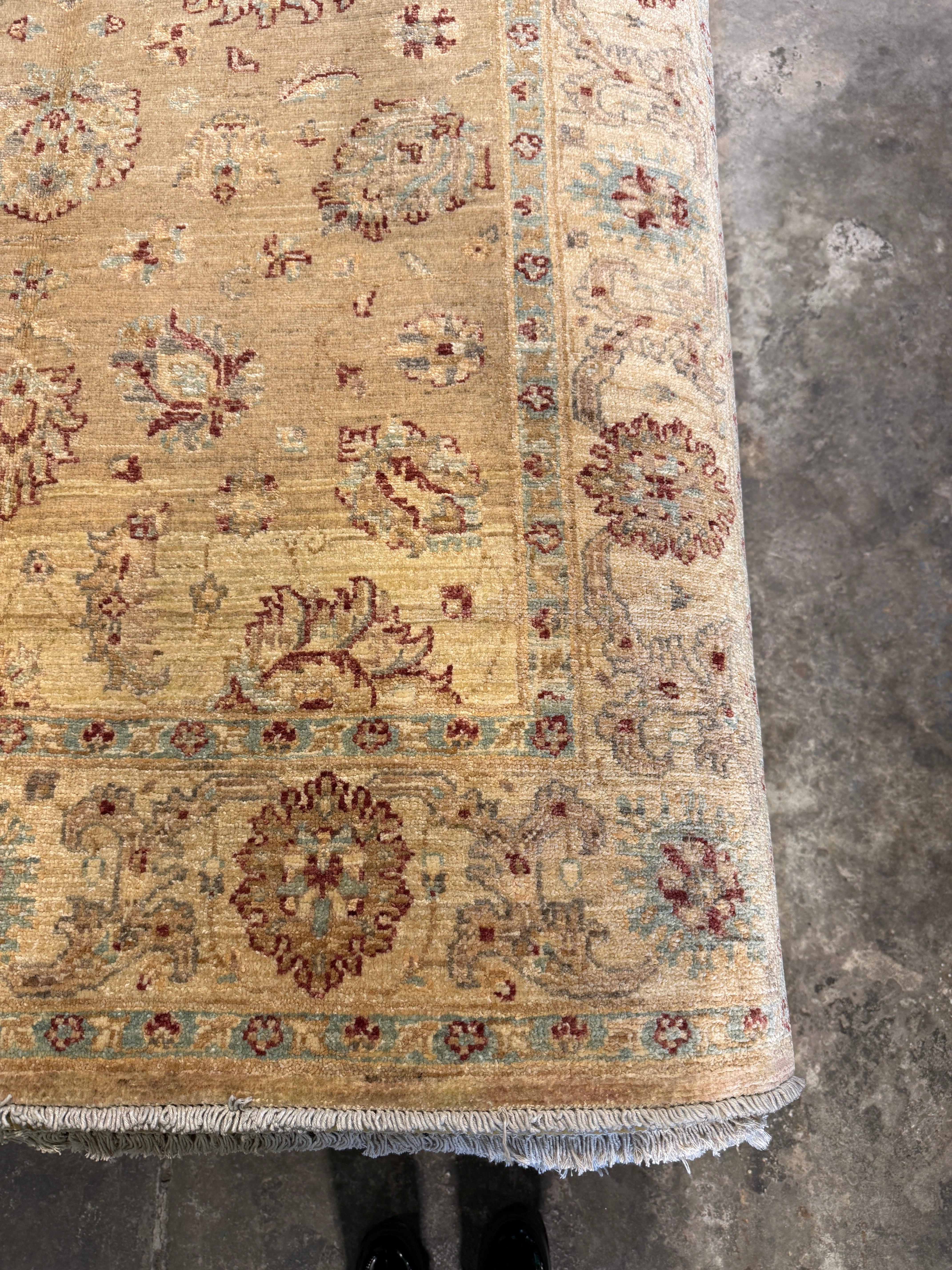 Kameron Westcott 4.3x5.11 Cream Afghani Ziegler Rug
