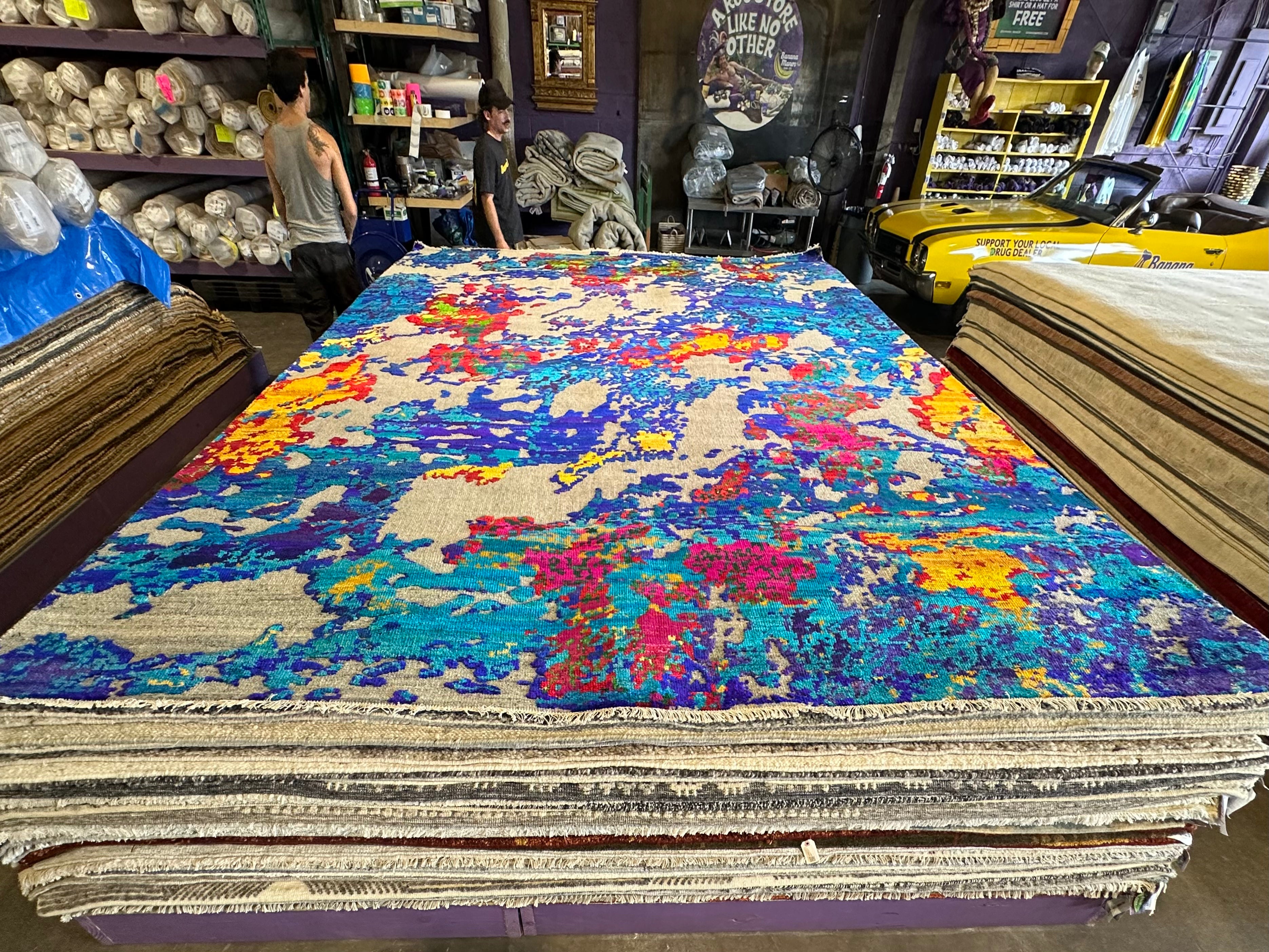 Mark Gable 9.6x13.9 Multi Color Hand-Knotted Modern Style Rug