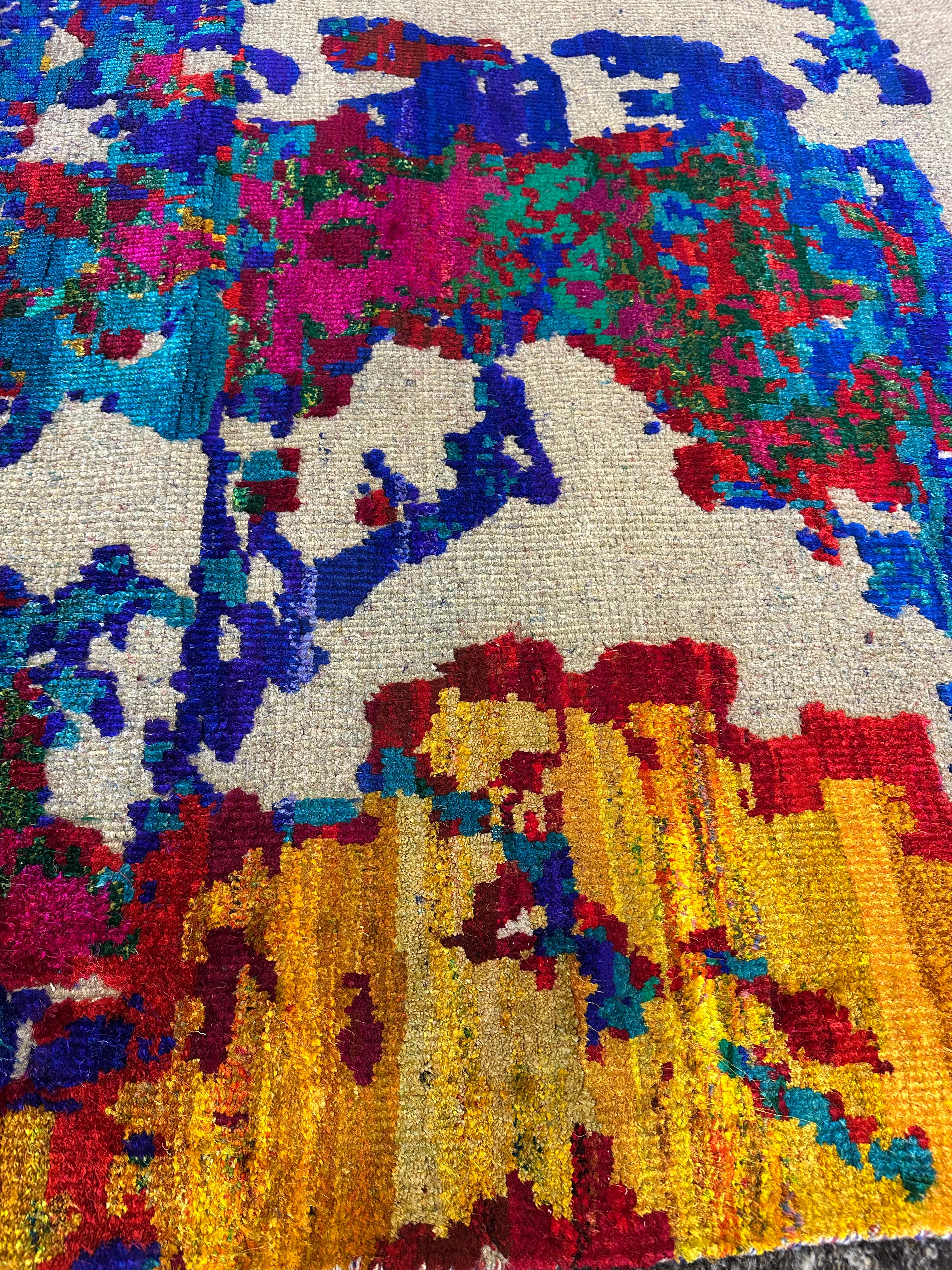 Mark Gable 9.6x13.9 Multi Color Hand-Knotted Modern Style Rug