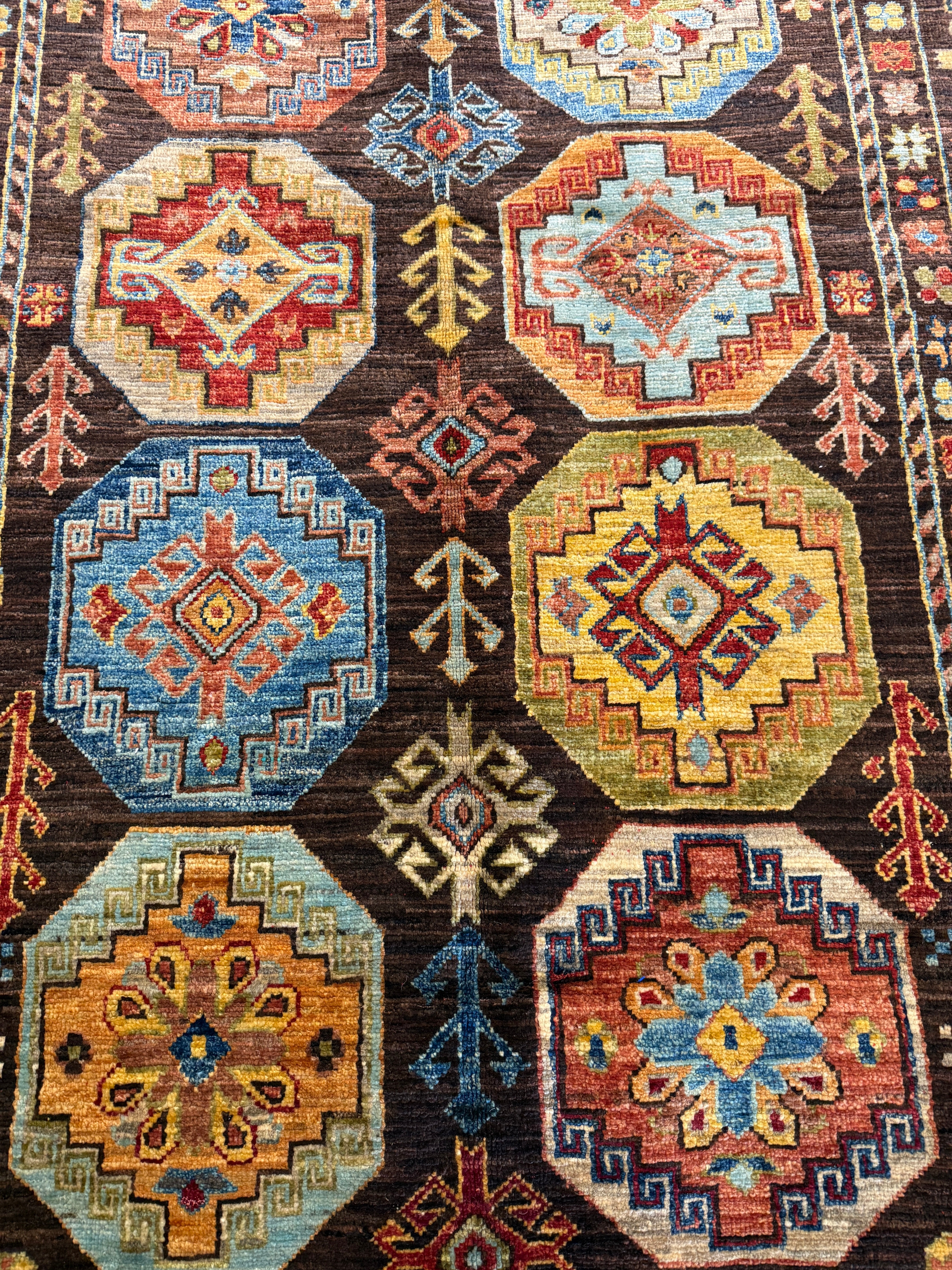 Bronwyn Newport 4.1x6.9 Brown Afghani Waziri Rug