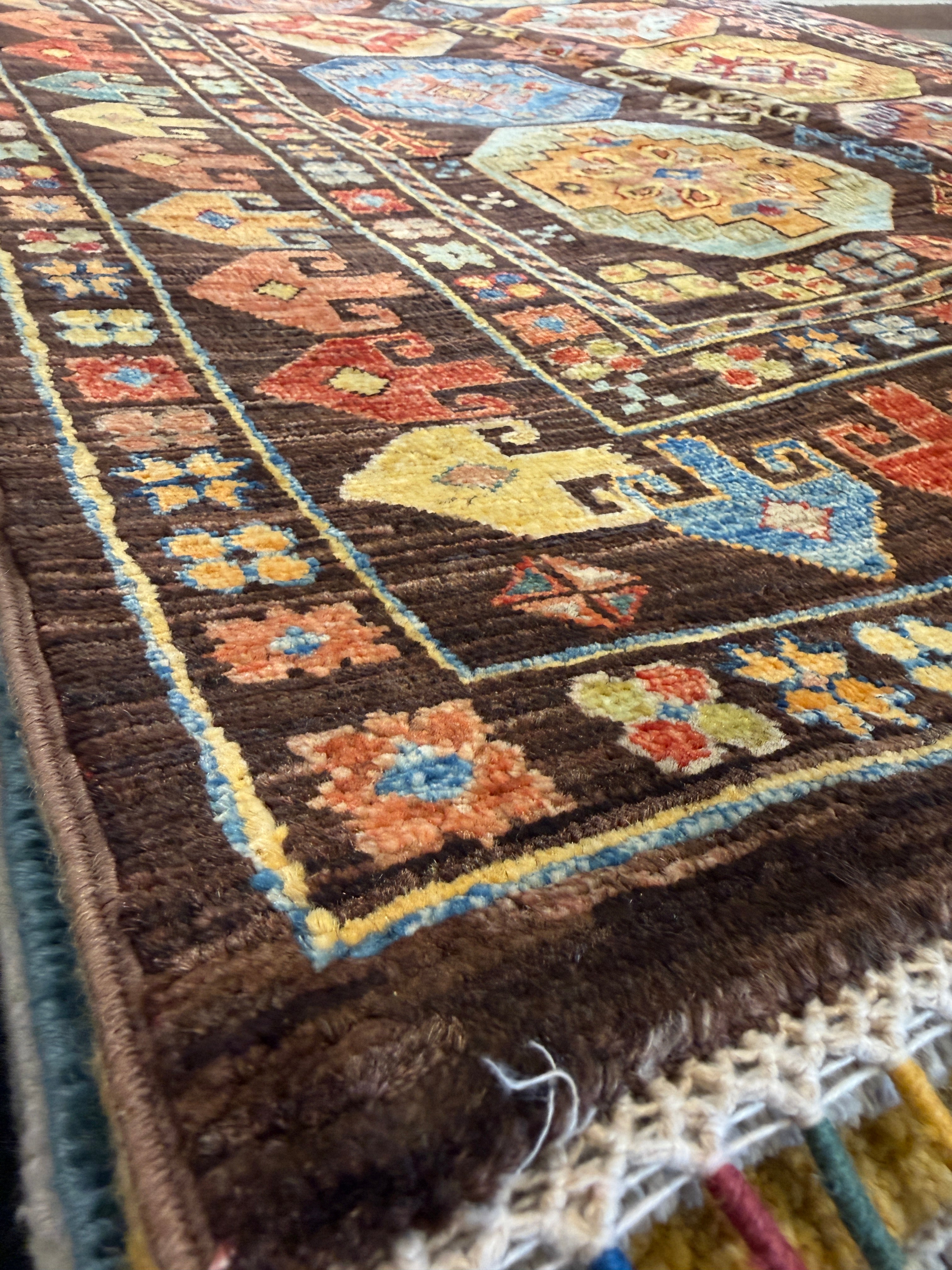 Bronwyn Newport 4.1x6.9 Brown Afghani Waziri Rug