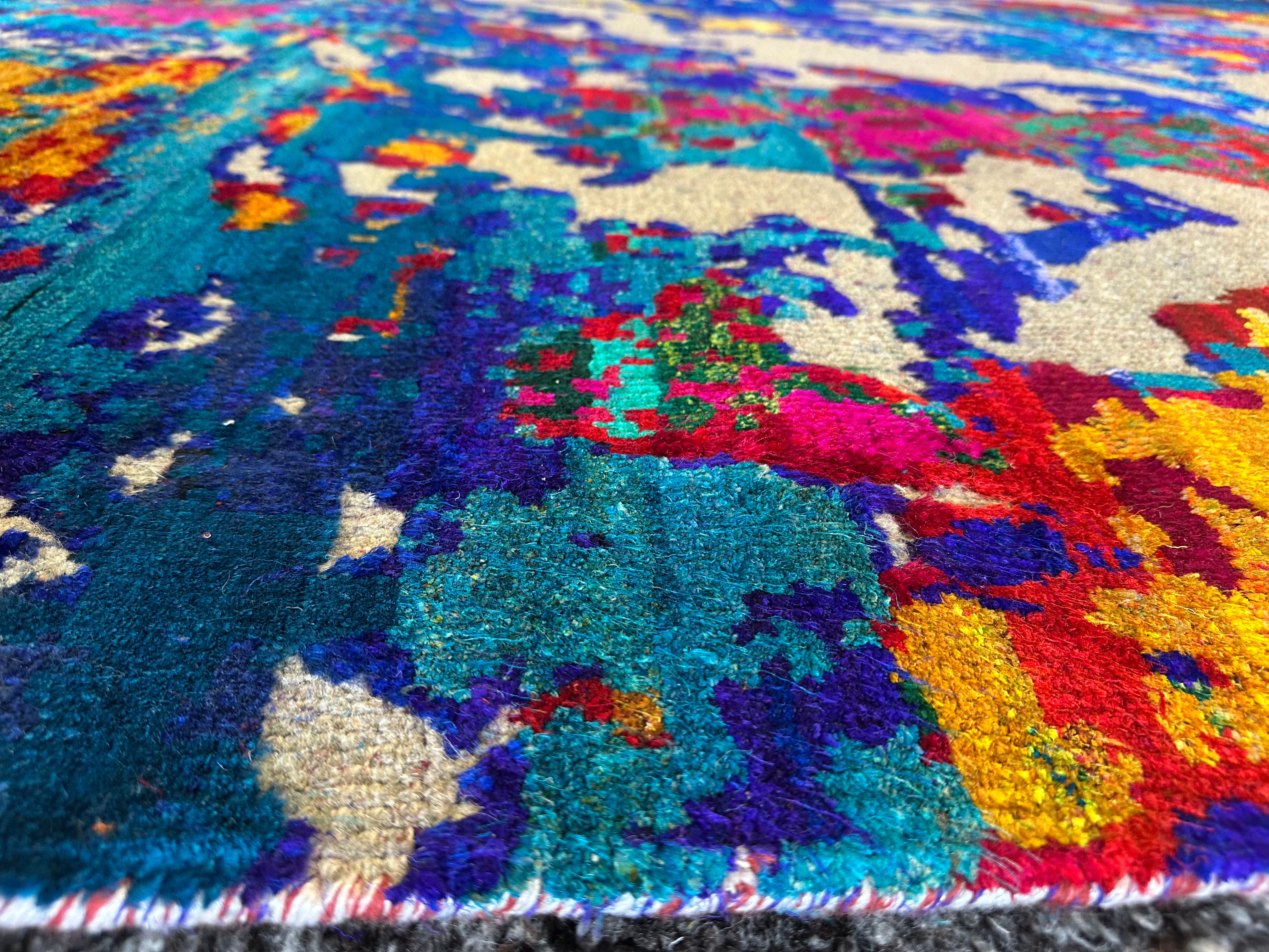 Mark Gable 9.6x13.9 Multi Color Hand-Knotted Modern Style Rug