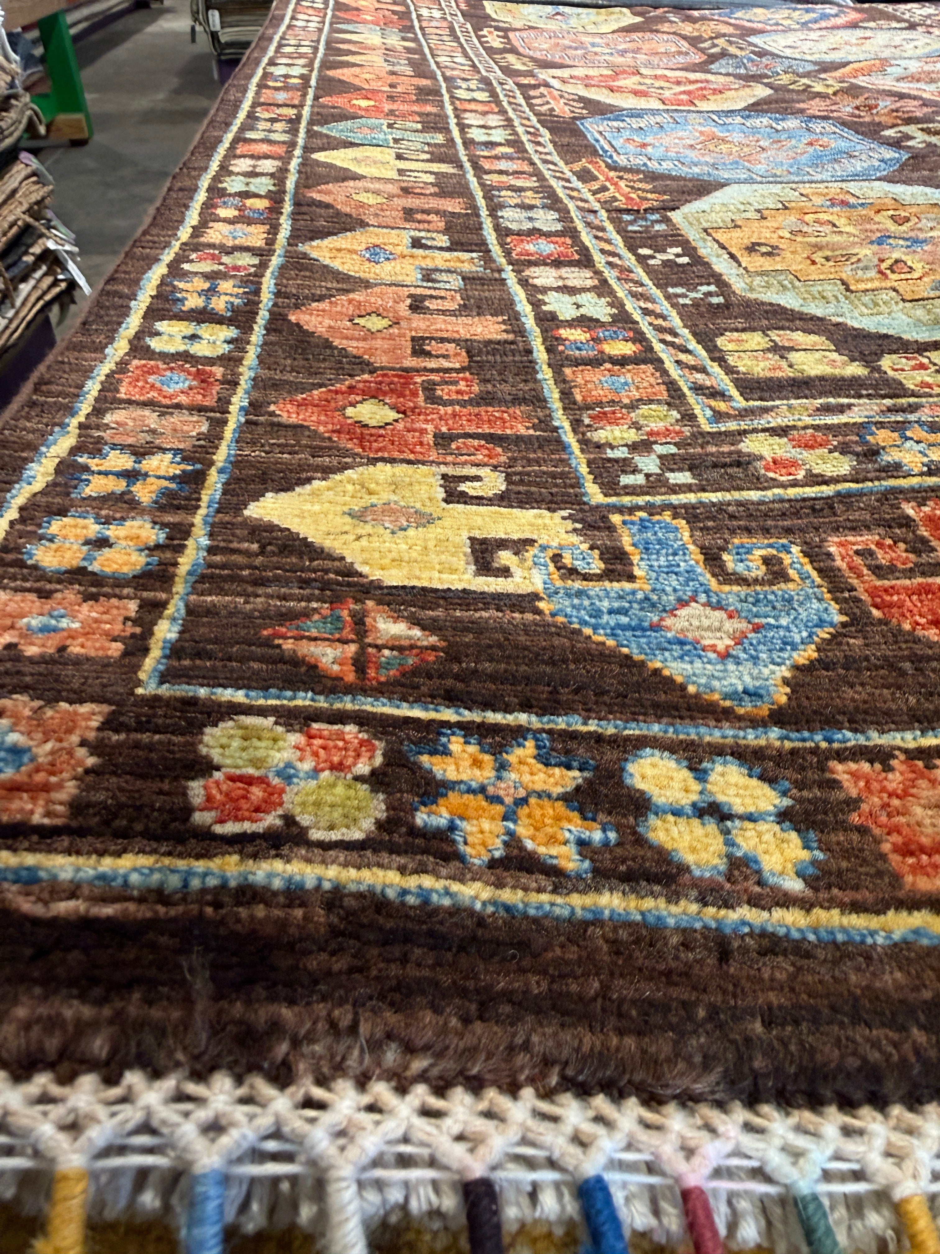 Bronwyn Newport 4.1x6.9 Brown Afghani Waziri Rug