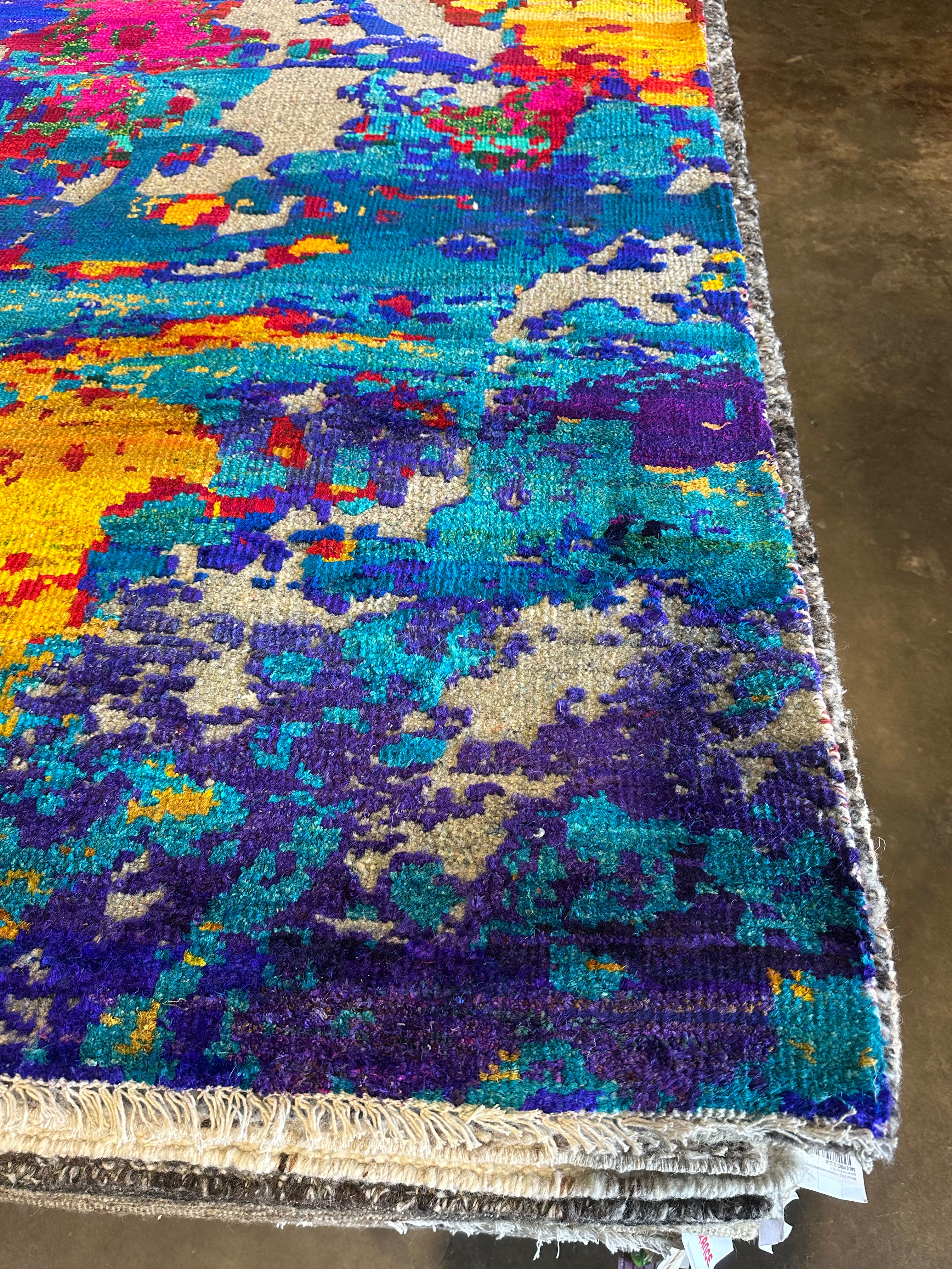 Mark Gable 9.6x13.9 Multi Color Hand-Knotted Modern Style Rug