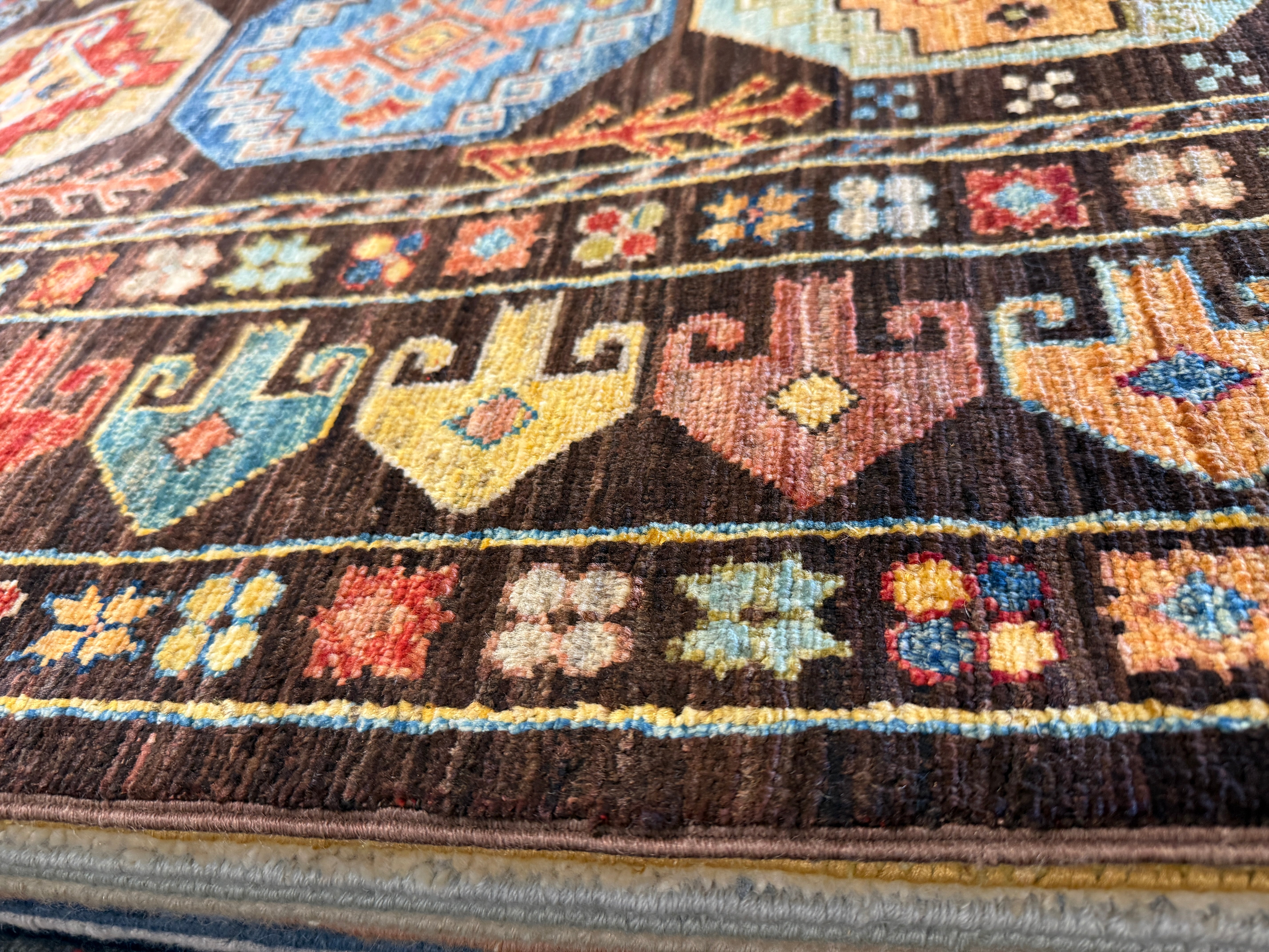 Bronwyn Newport 4.1x6.9 Brown Afghani Waziri Rug