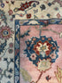 Natasha Stefanenko 9x12.3 Hand-Knotted Oushak Rug Pink and Ivory