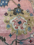 Natasha Stefanenko 9x12.3 Hand-Knotted Oushak Rug Pink and Ivory