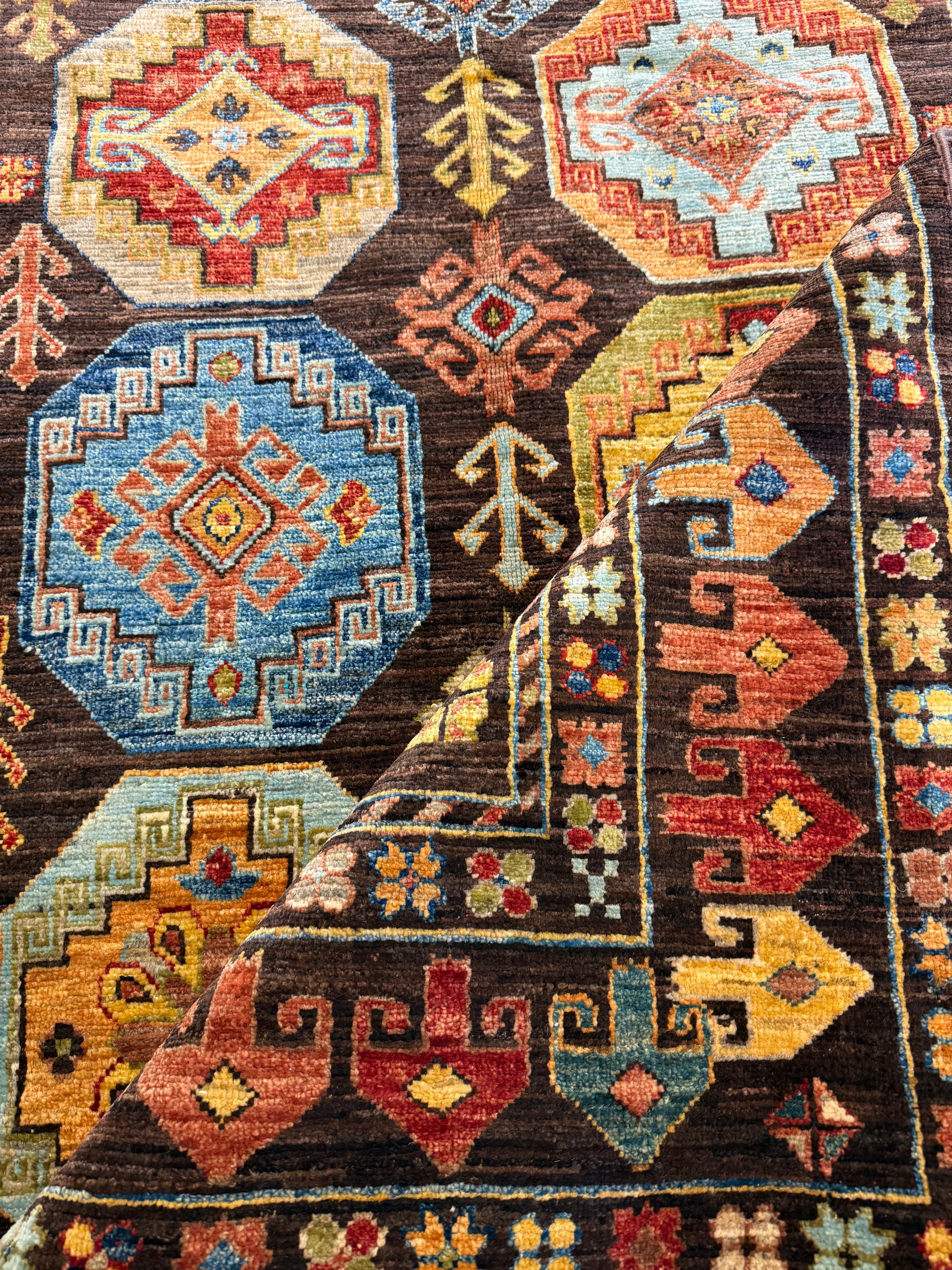 Bronwyn Newport 4.1x6.9 Brown Afghani Waziri Rug