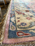 Natasha Stefanenko 9x12.3 Hand-Knotted Oushak Rug Pink and Ivory