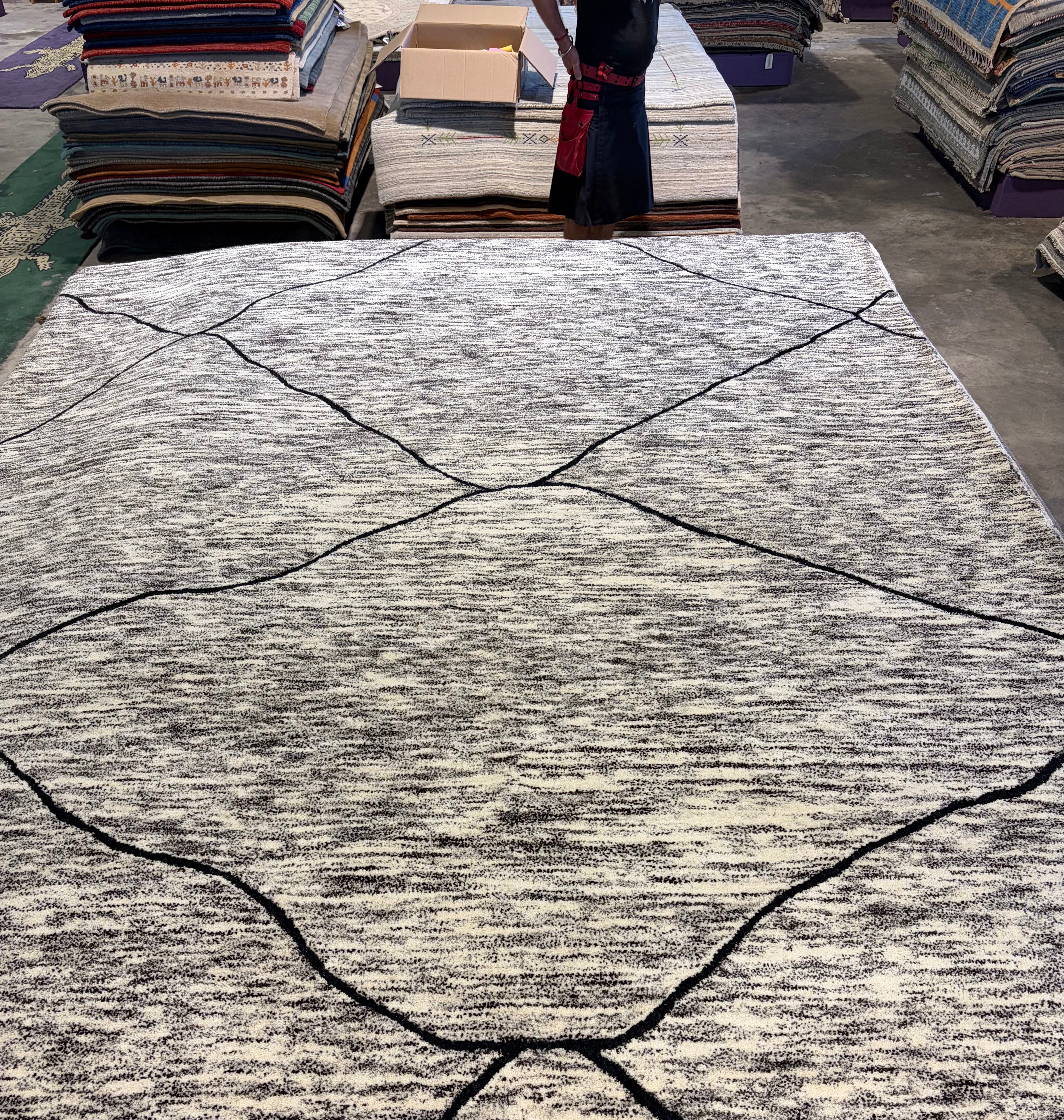 Iris 8x10.3 Hand-Tufted Beige & Grey Modern