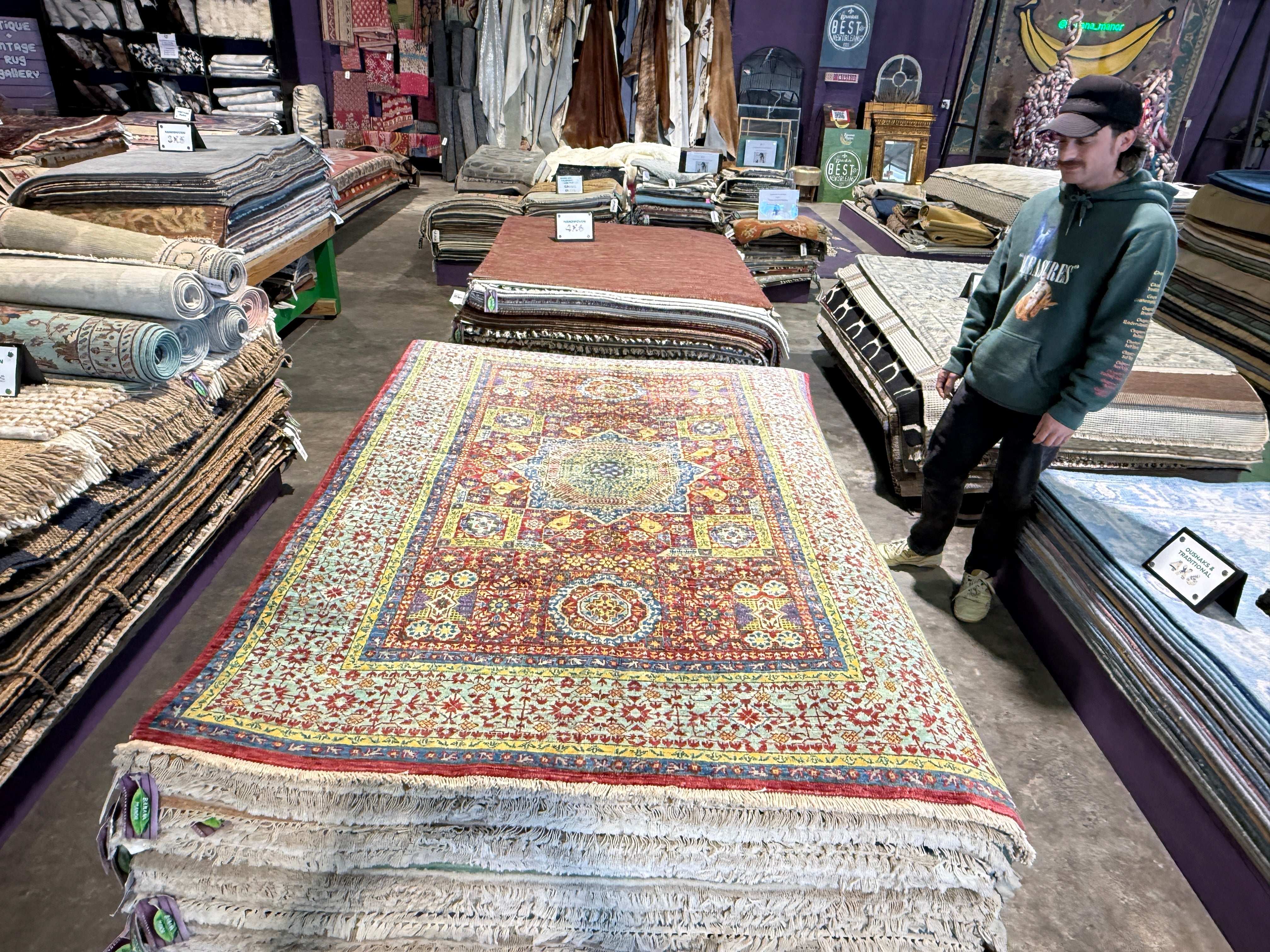 Brandi Redmond 4.3x6.2 Red Afghani Ziegler Rug