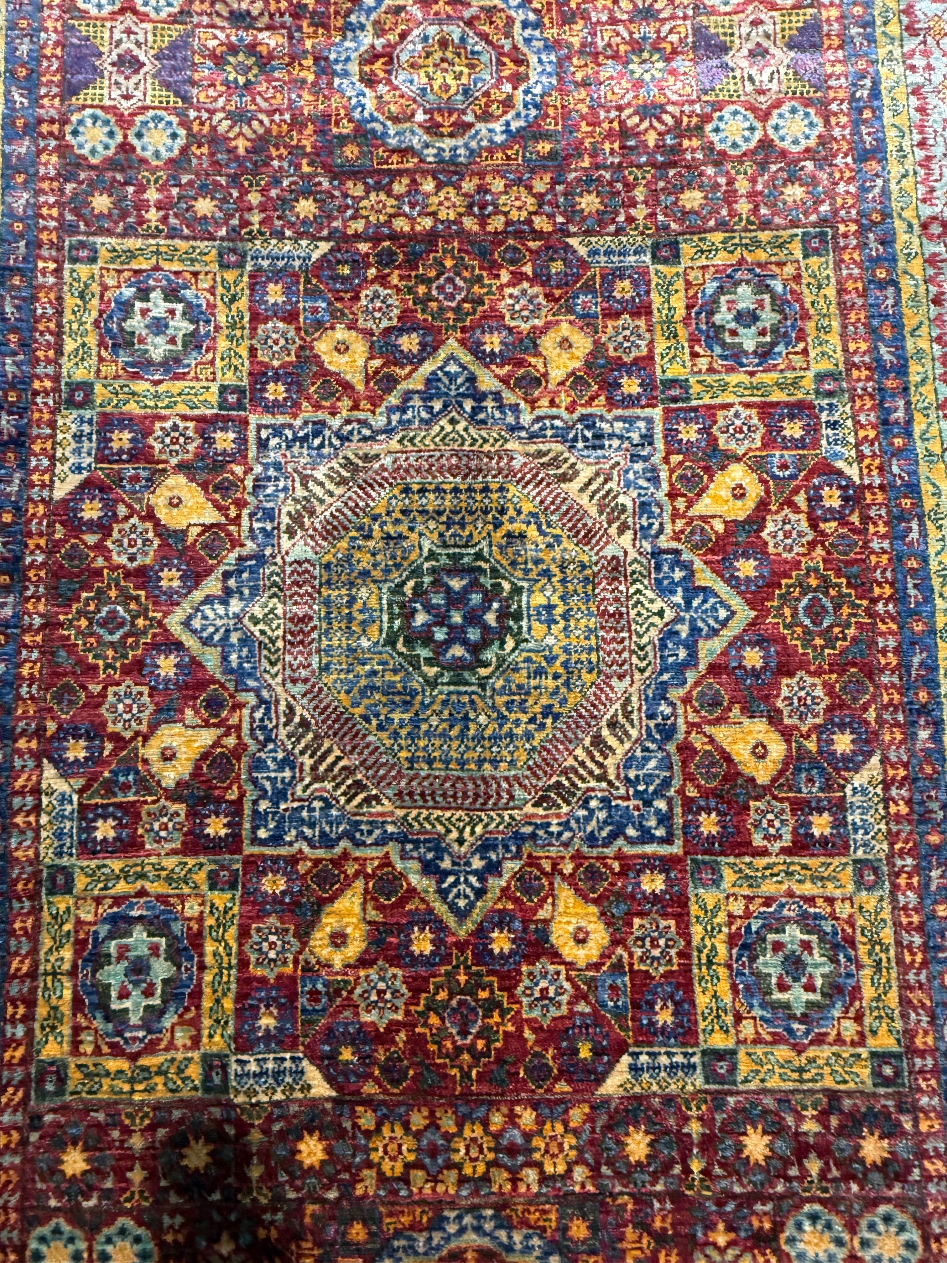 Brandi Redmond 4.3x6.2 Red Afghani Ziegler Rug