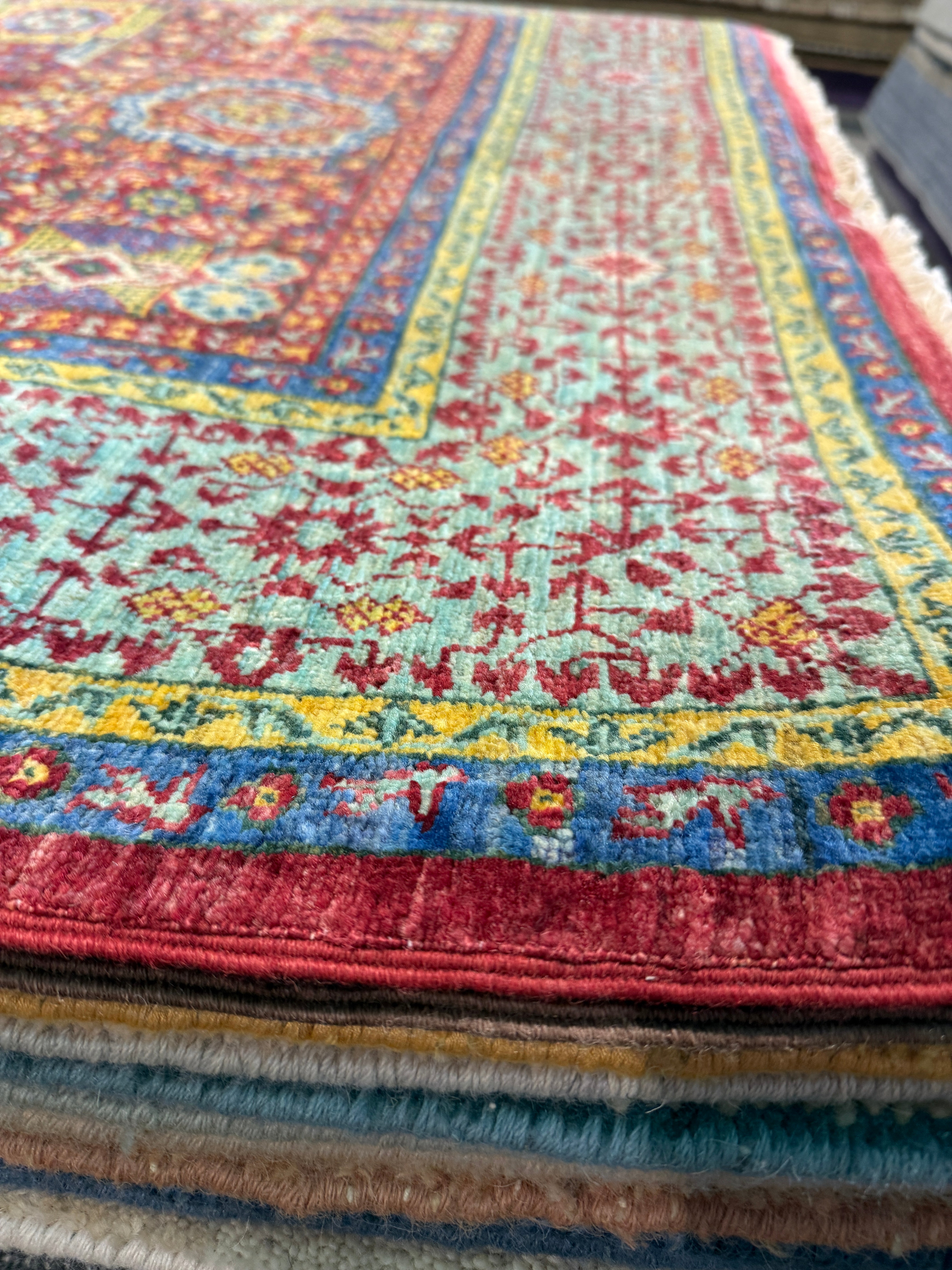 Brandi Redmond 4.3x6.2 Red Afghani Ziegler Rug