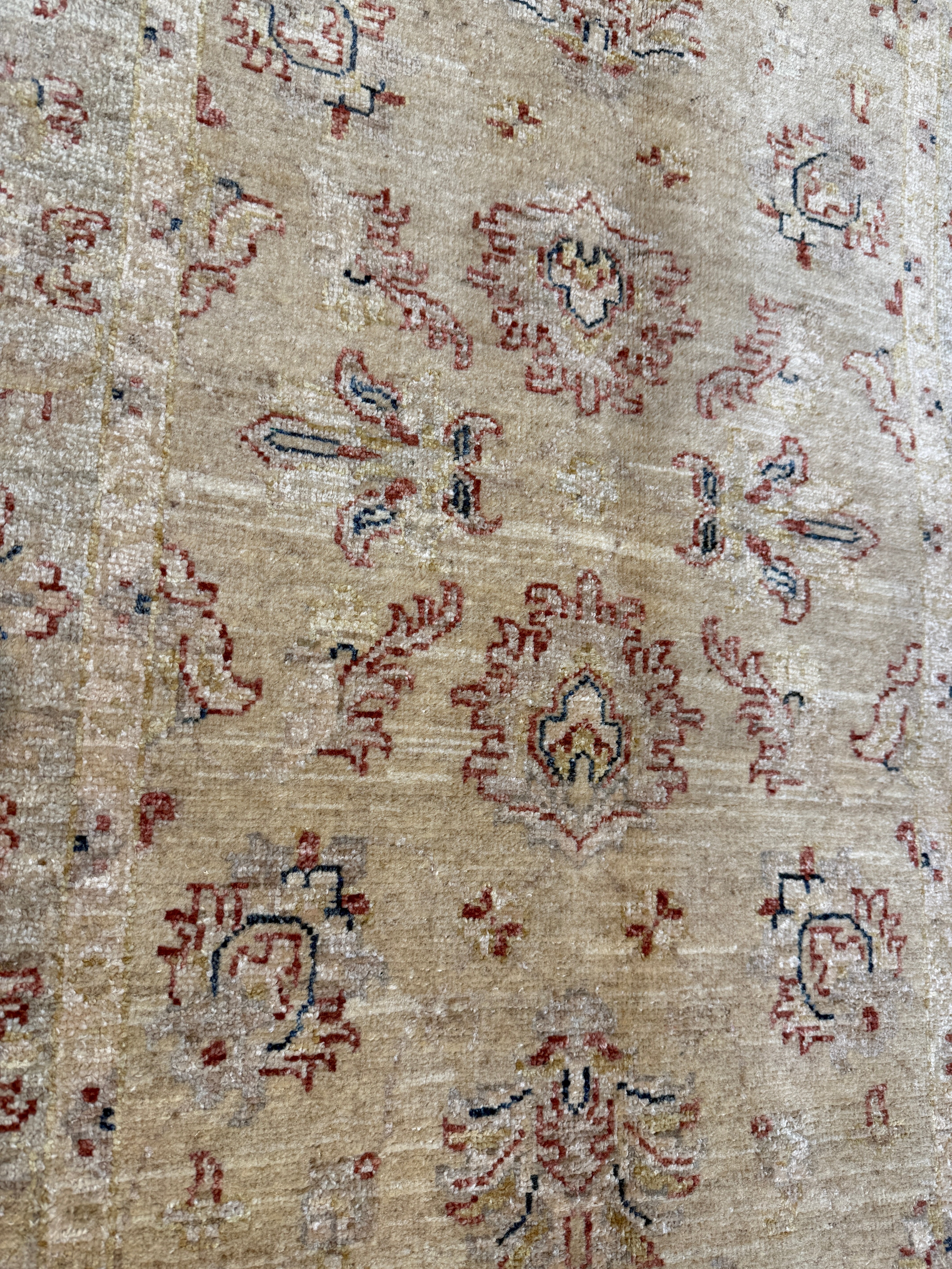 Meg Rose 2.9x8.3 Cream Afghani Ziegler Runner