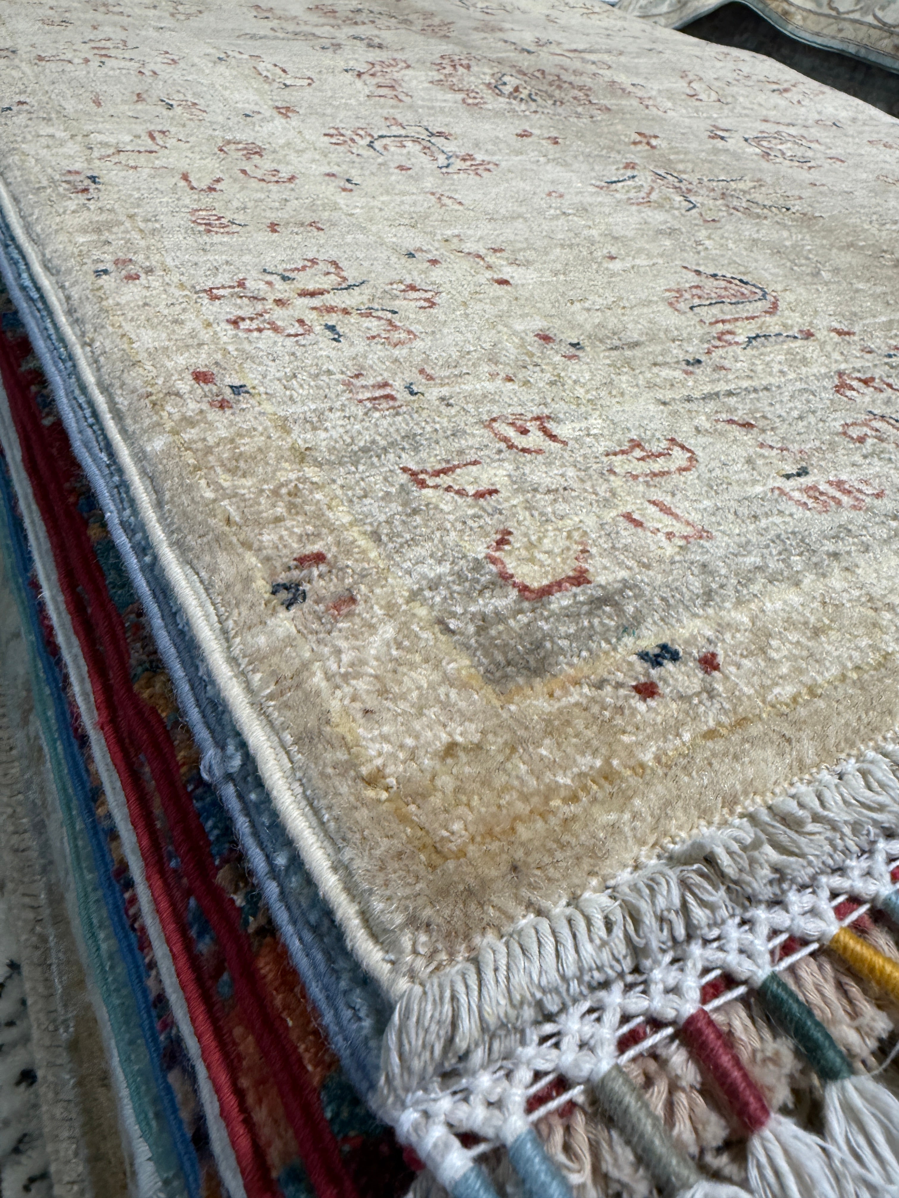 Meg Rose 2.9x8.3 Cream Afghani Ziegler Runner