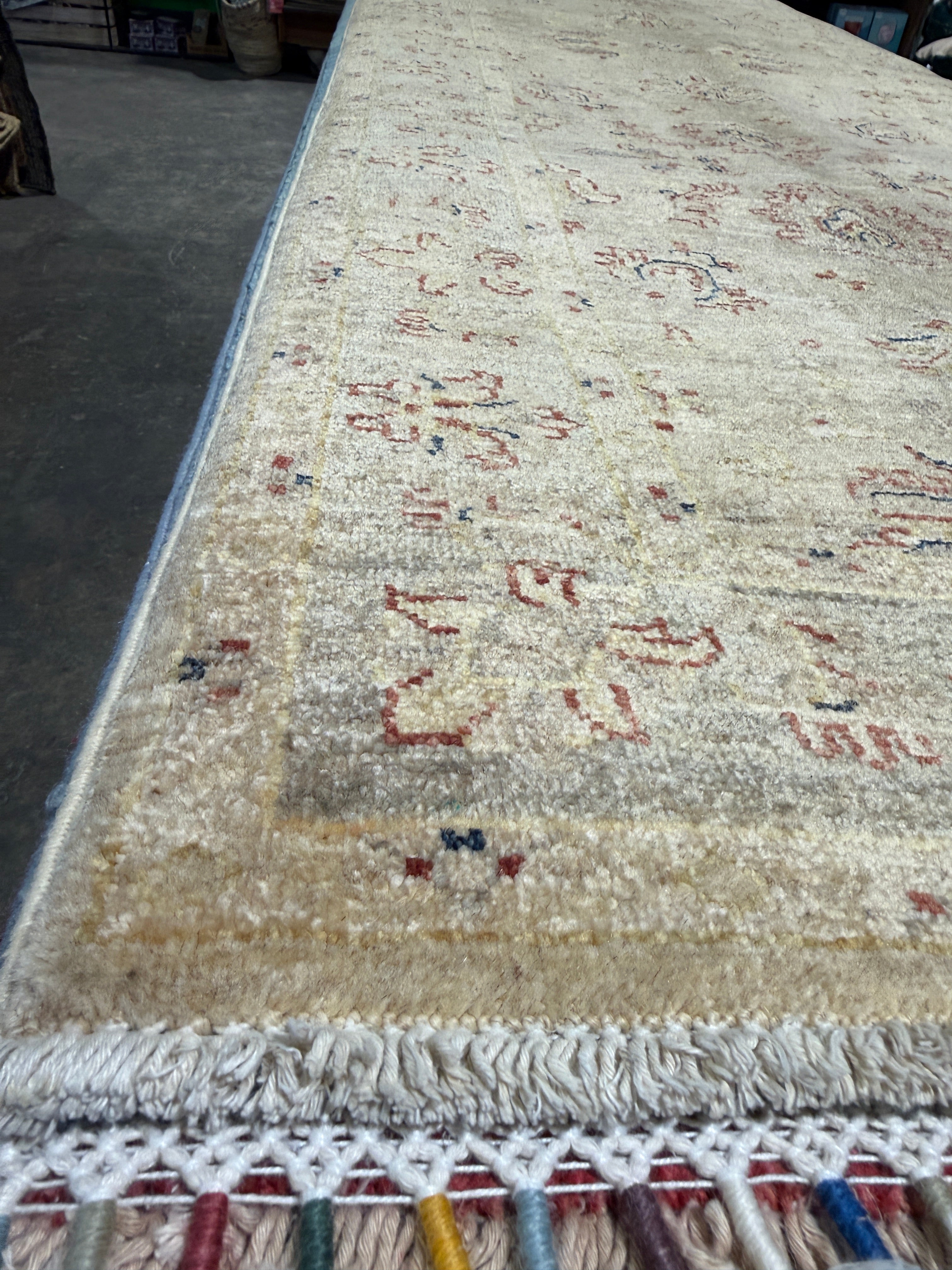 Meg Rose 2.9x8.3 Cream Afghani Ziegler Runner