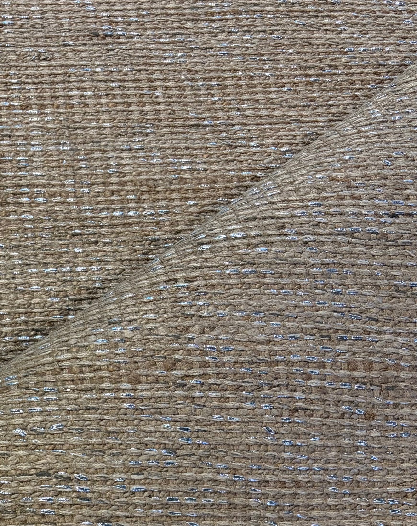 Anton Jackson Handwoven Jute and Metal Wire Rug 7.3x10