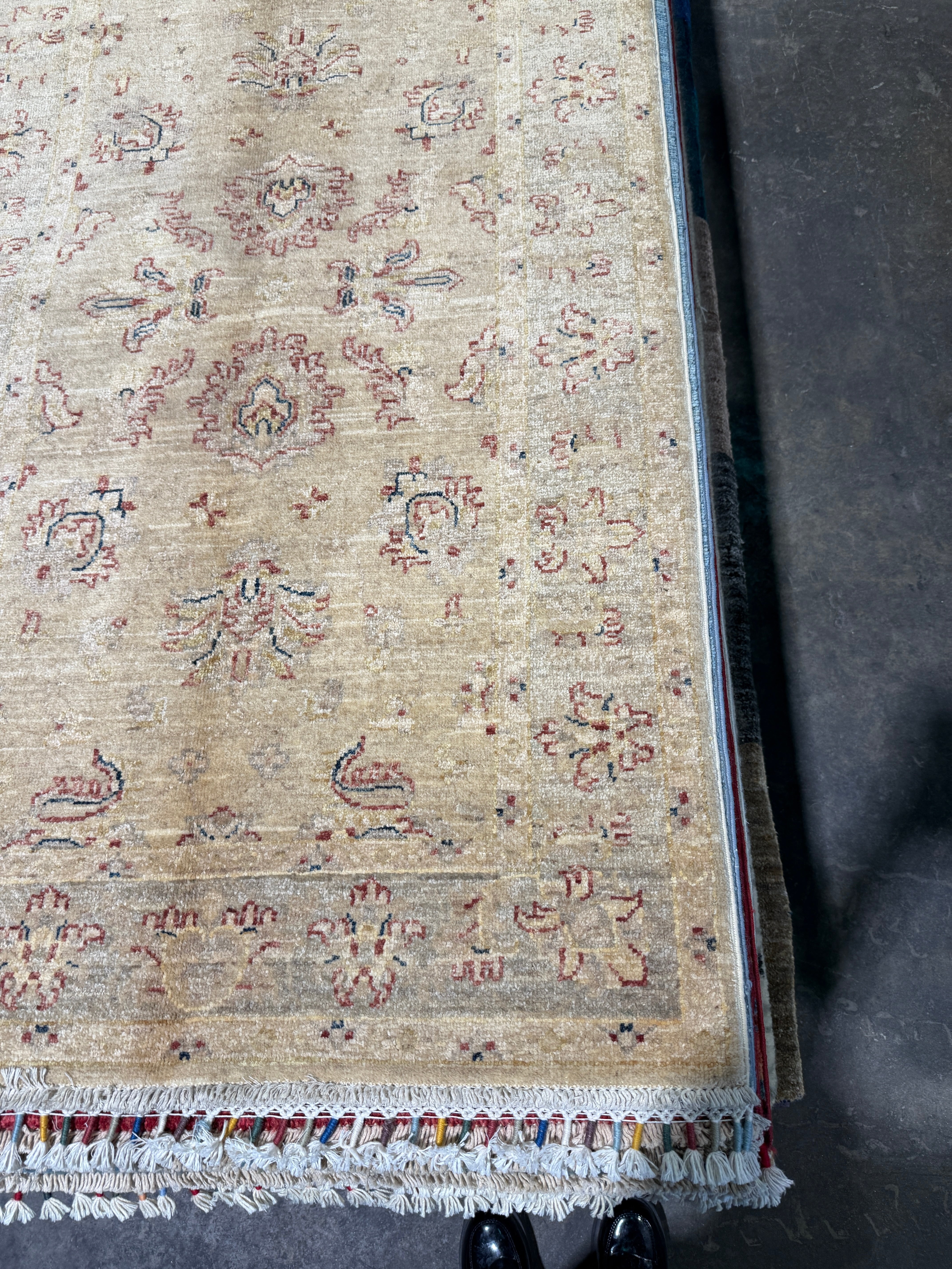 Meg Rose 2.9x8.3 Cream Afghani Ziegler Runner