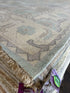 Melissa Falcone 9x12 Light Blue Hand-Knotted Oushak Rug
