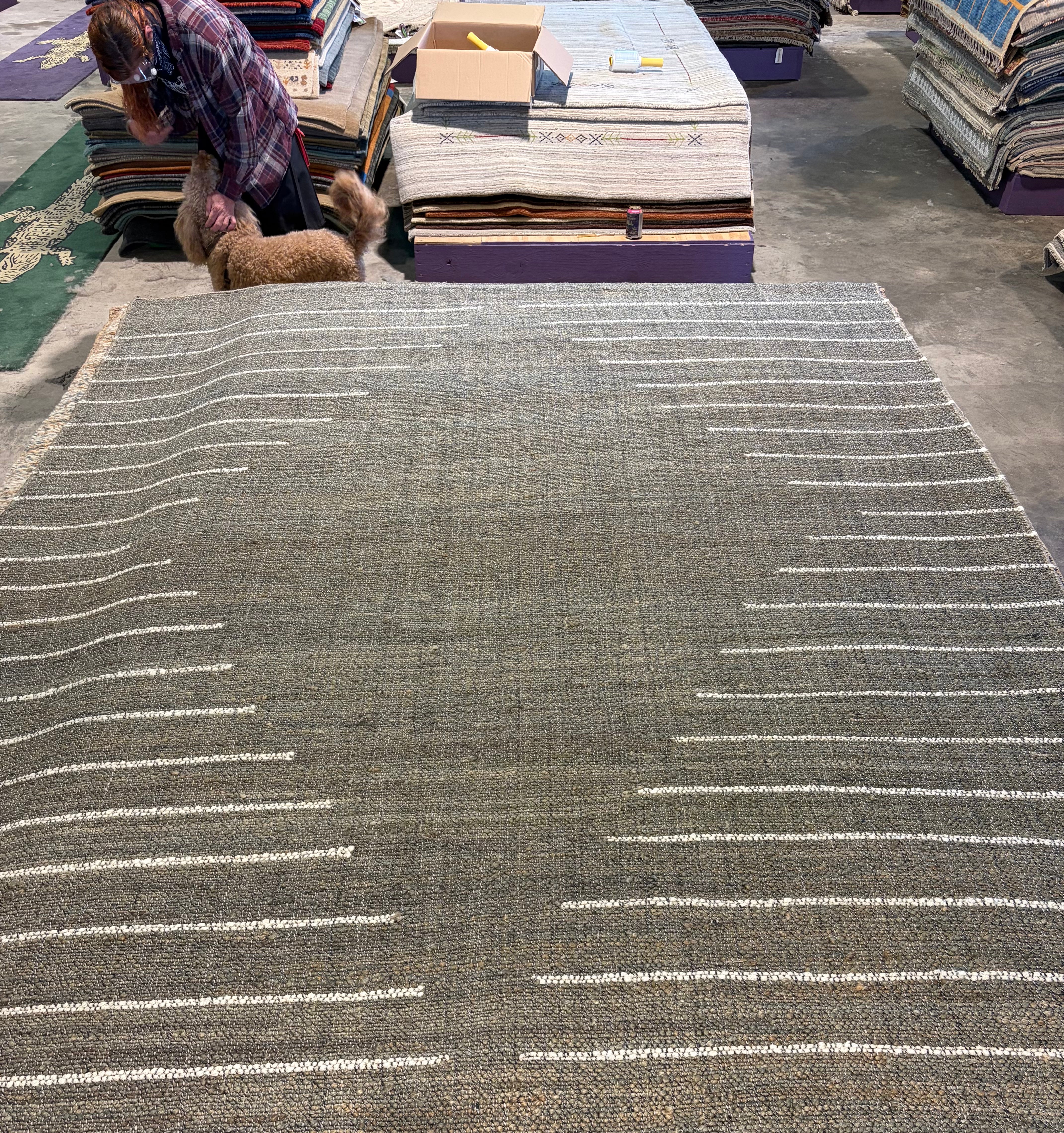 News on Wheels Model Jenna 8x10.3 Handwoven Jute Rug