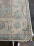 Melissa Falcone 9x12 Light Blue Hand-Knotted Oushak Rug