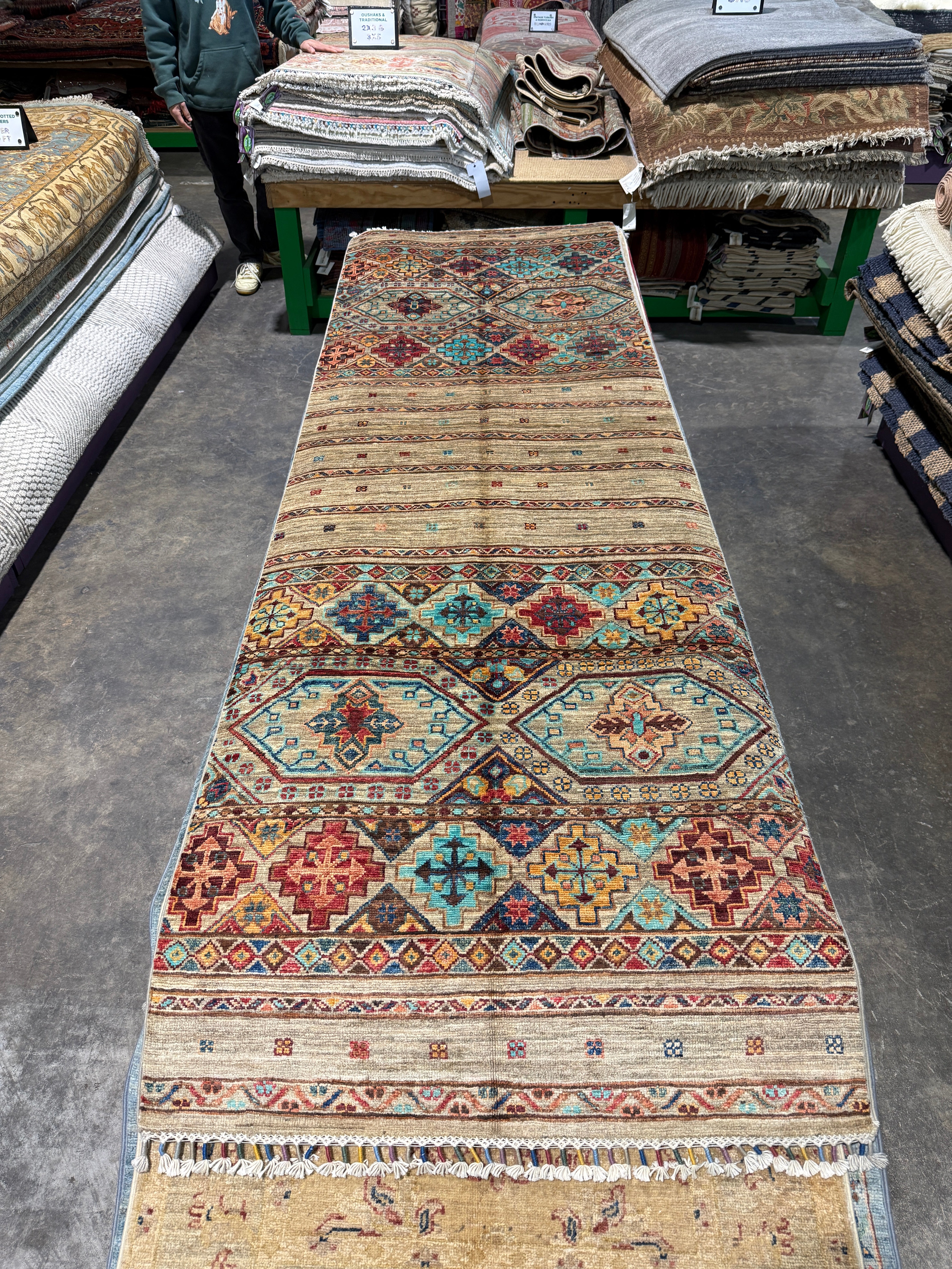 Ellie Rose 2.9x8.7 Colorful Afghani Khorjin Runner