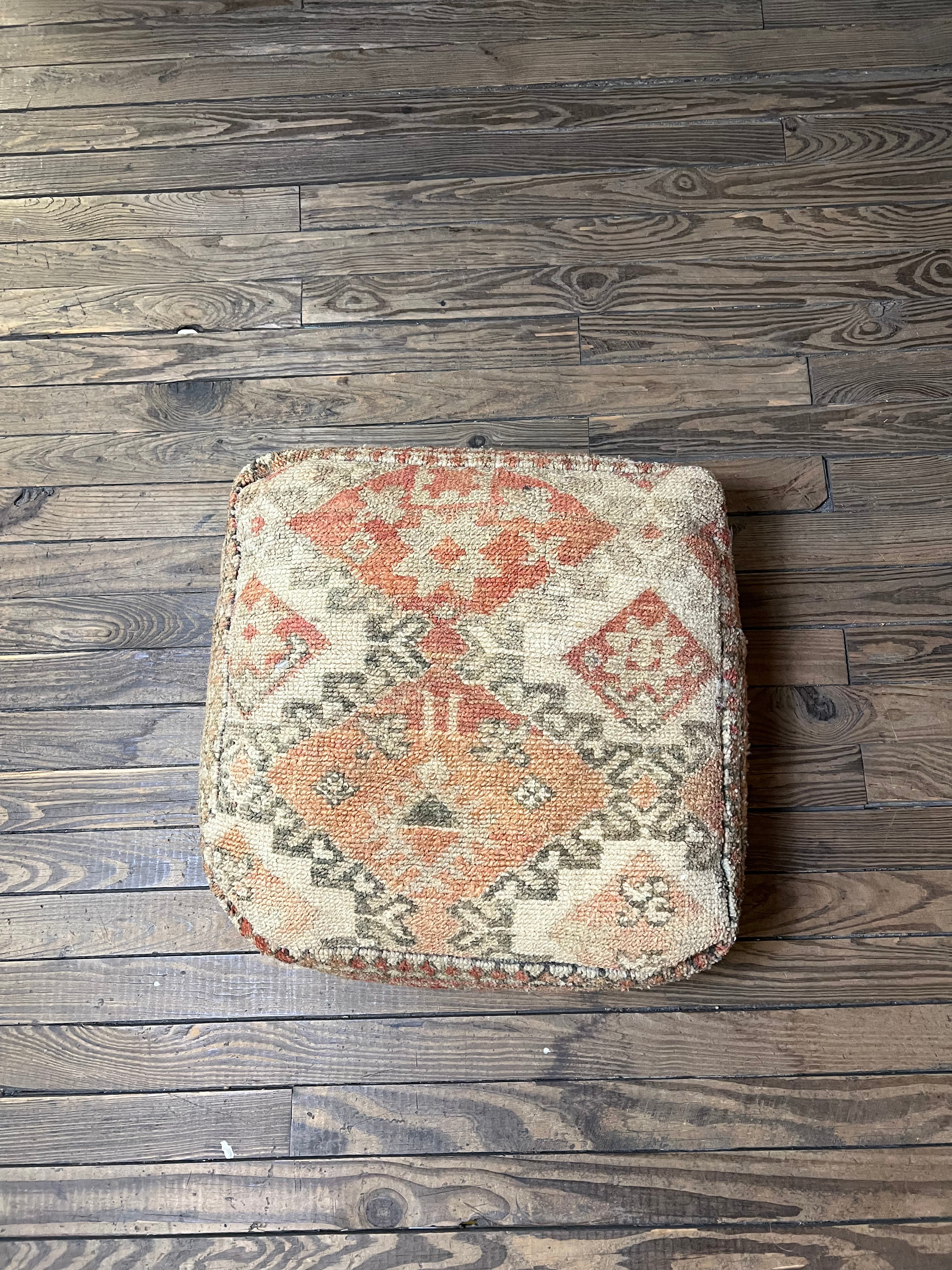 Moroccan Floor Cushion Orange 7