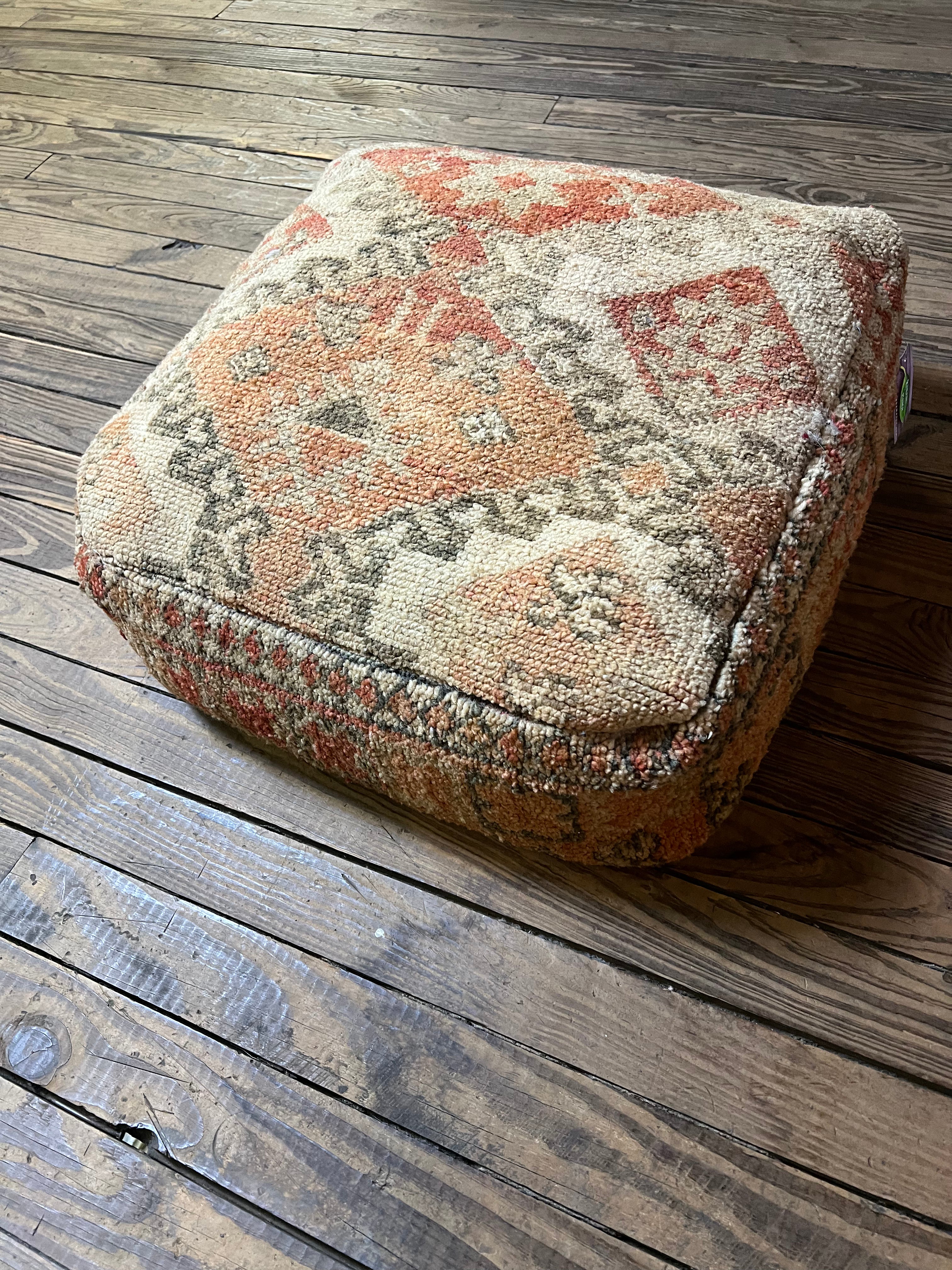 Moroccan Floor Cushion Orange 7
