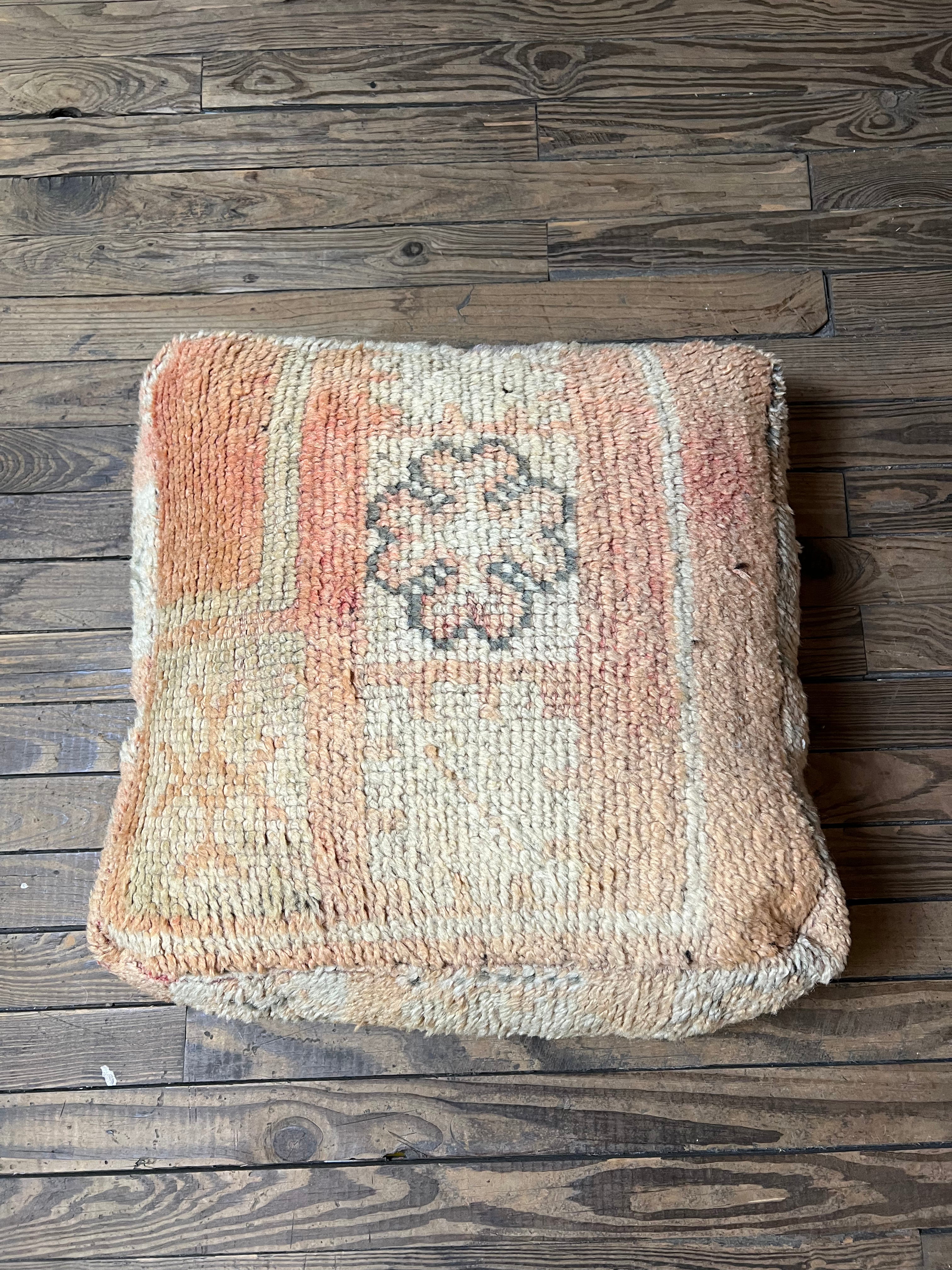 Moroccan Floor Cushion Orange 9