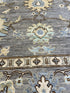Tulip Weinstock 7.4x10.7 Grey and Blue Hand-Knotted Oushak