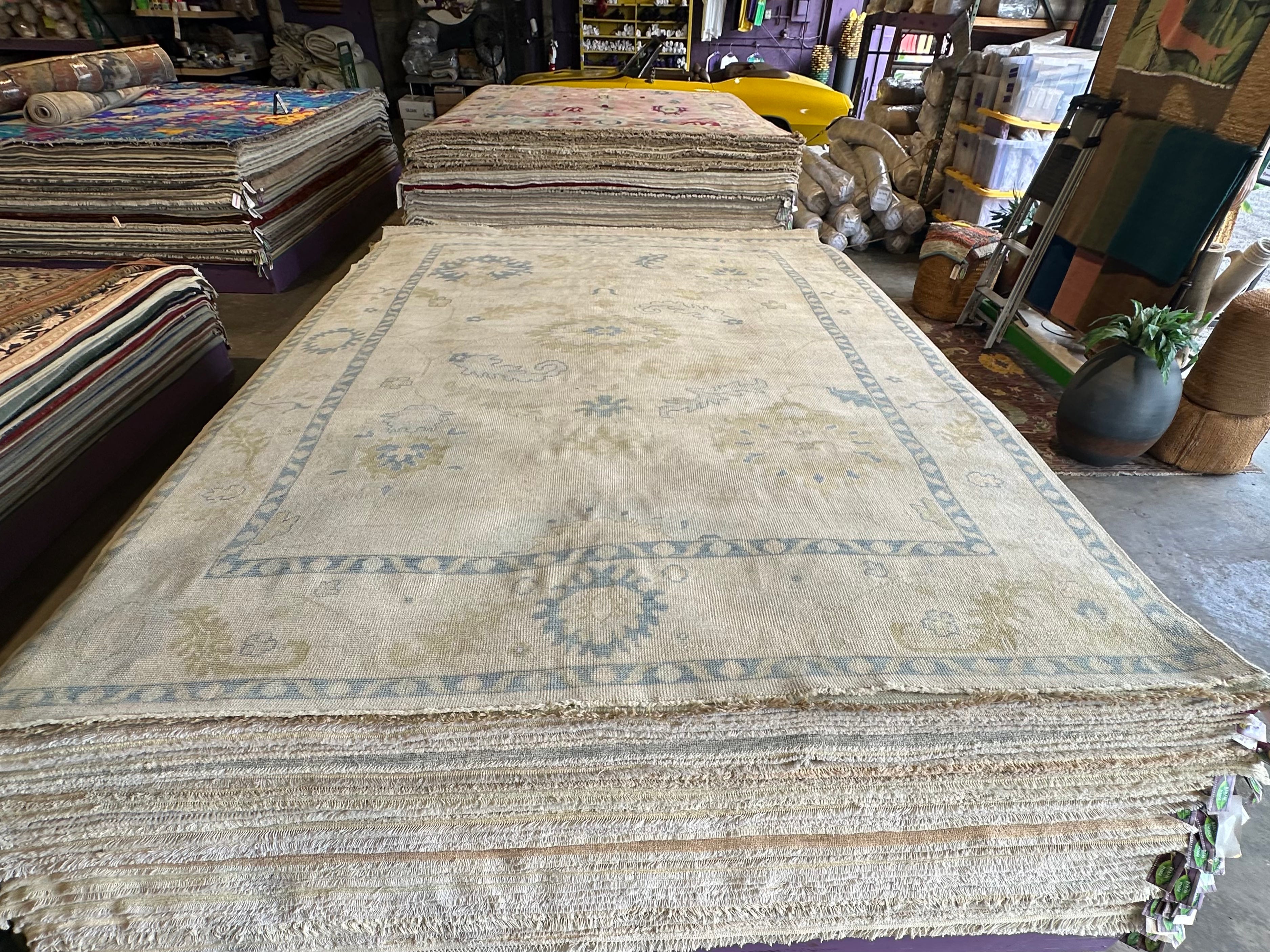 Hailey Gable 9x11.9 Grey Hand-Knotted Oushak Rug